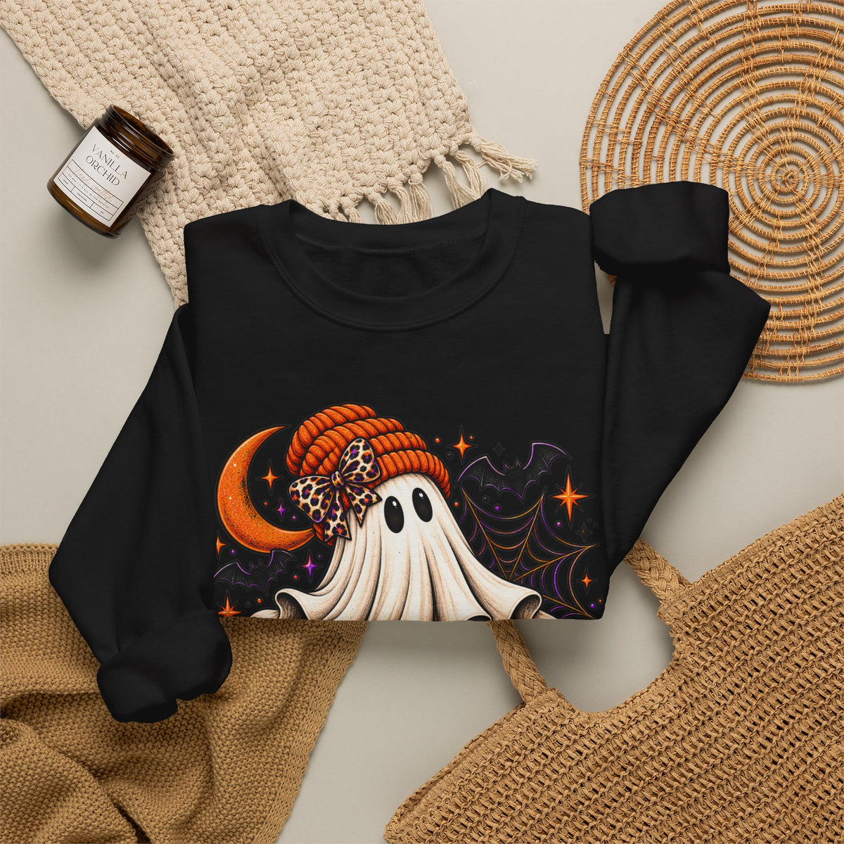Halloween 'Spooky' Ghost Crewneck Sweatshirt