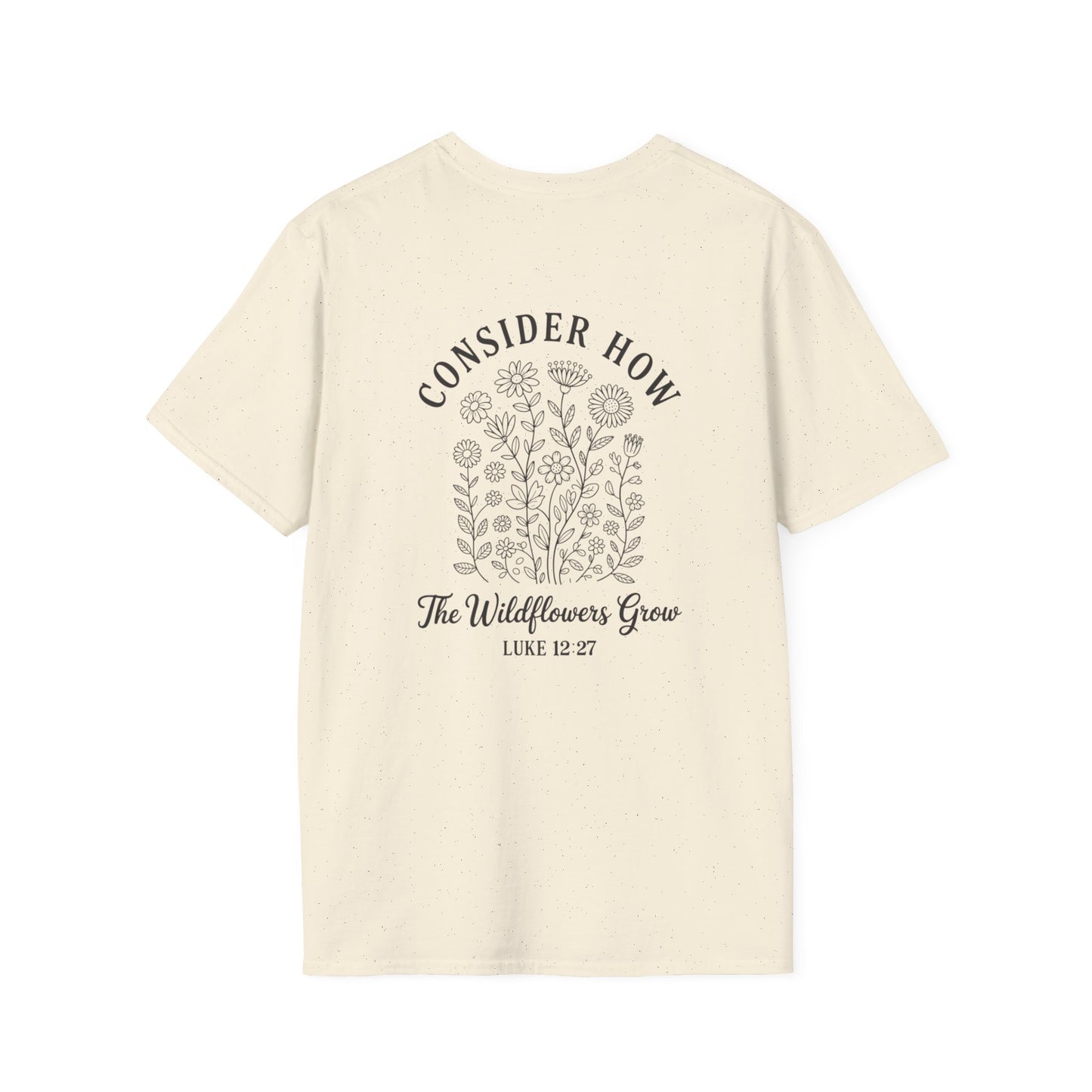 Faith Heart T-Shirt — Small Cross Chest Design