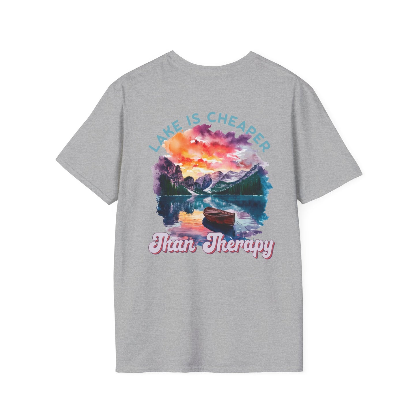 Lake Is Cheaper Than Therapy T-Shirt — Canoe Lake Life Tee