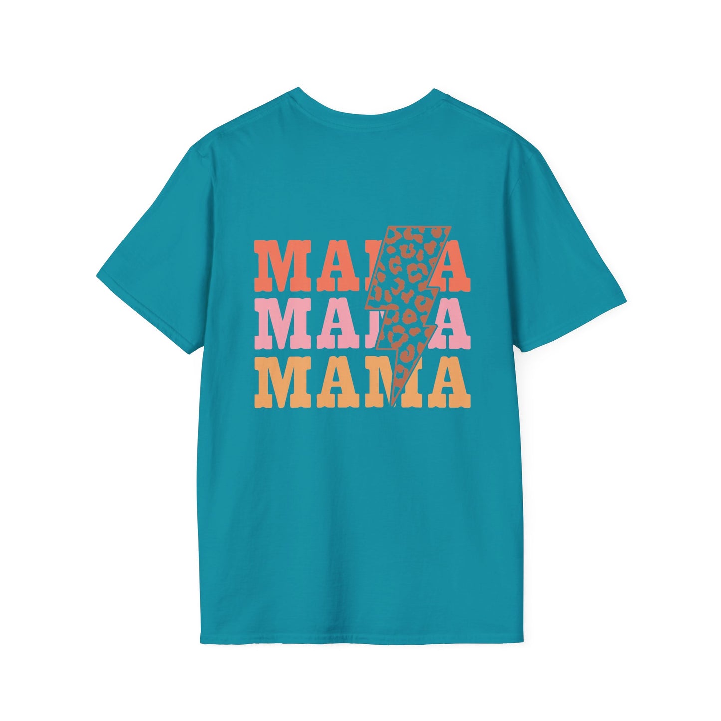 Mama Lightning Bolt Shirt, Retro Leopard Mama Tee, Trendy Mom Graphic Tee, Cool Mom Shirt, Gift for Mom, Neutral Aesthetic Tee