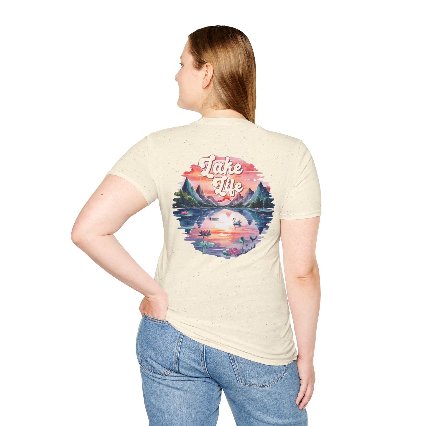 Lake Life T-Shirt — 'Lake Life' Scenic Mountains & Lake Graphic