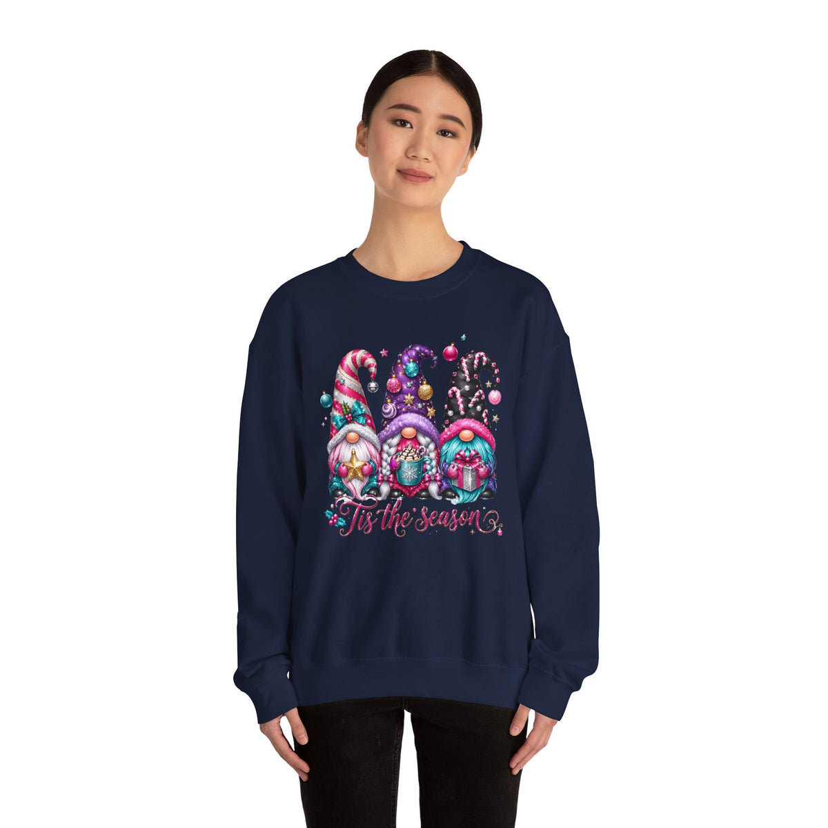 Christmas Gnome Sweatshirt - 'Tis the Season Holiday Crewneck