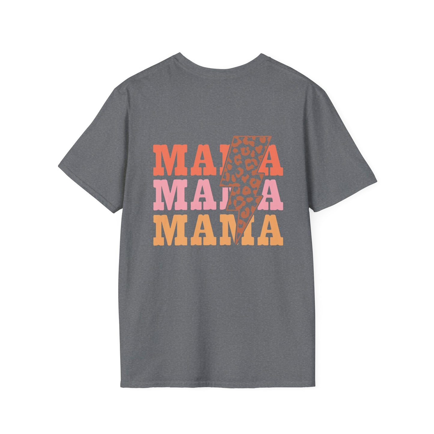 Mama Lightning Bolt Shirt, Retro Leopard Mama Tee, Trendy Mom Graphic Tee, Cool Mom Shirt, Gift for Mom, Neutral Aesthetic Tee