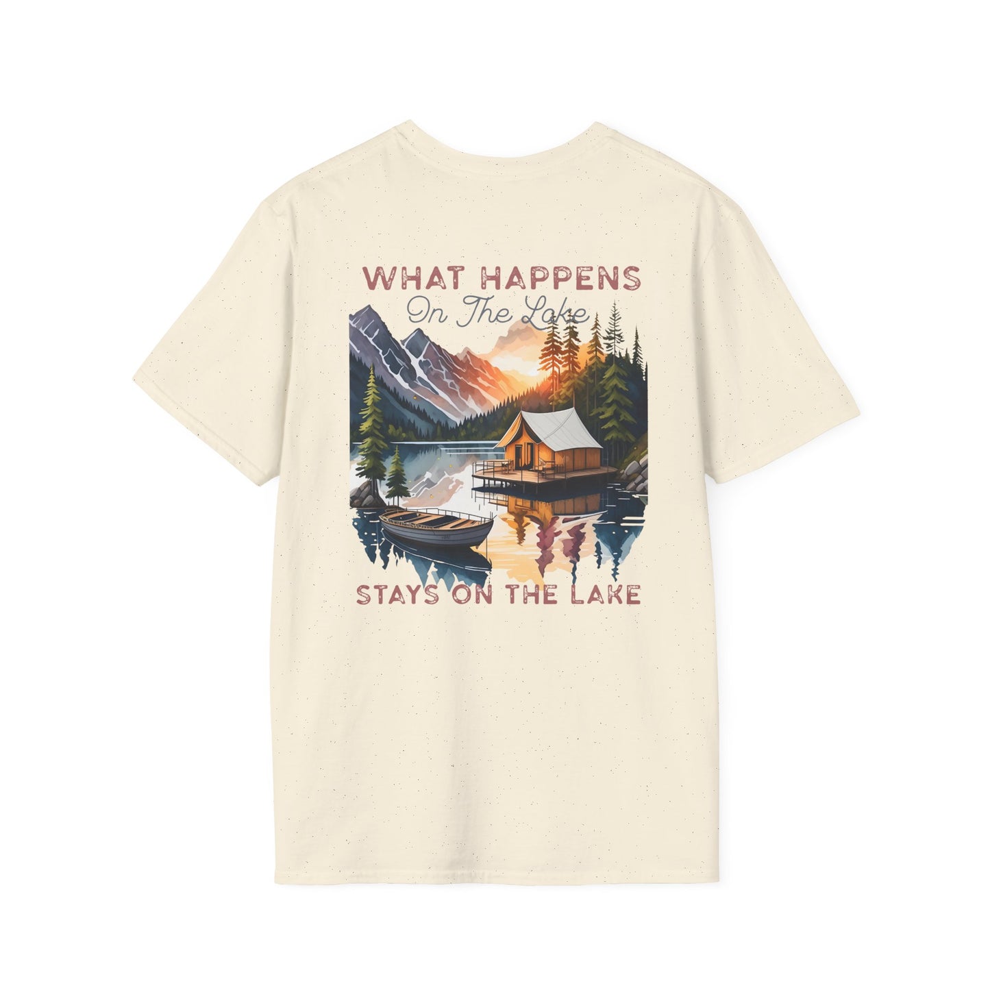 What Happens at the Lake Stays at the Lake T-Shirt — Funny Lake Life Tee for Boat Days & Getaways