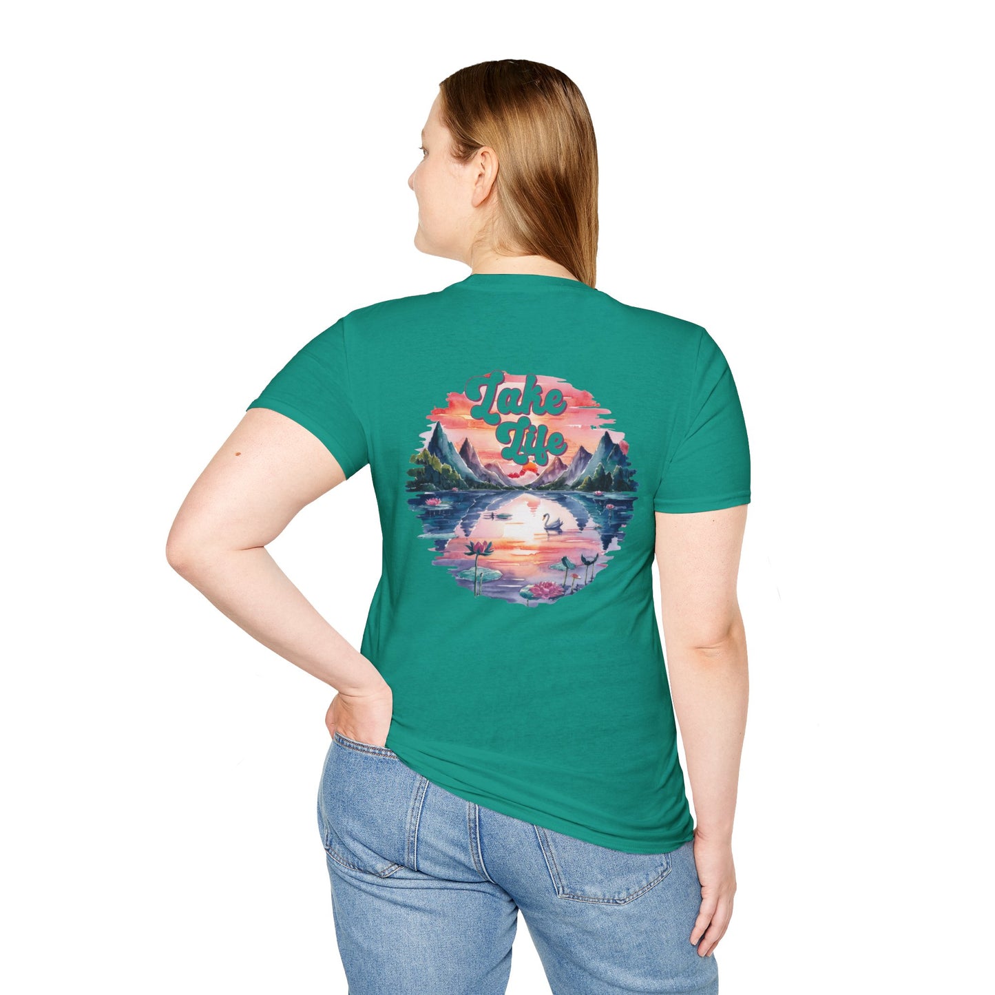 Lake Life Sunset T-Shirt, Lake Vibes Tee, Vintage Nature Graphic Shirt, Summer Lake Outfit, Cabin Weekend Tee, Lake Lover Gift