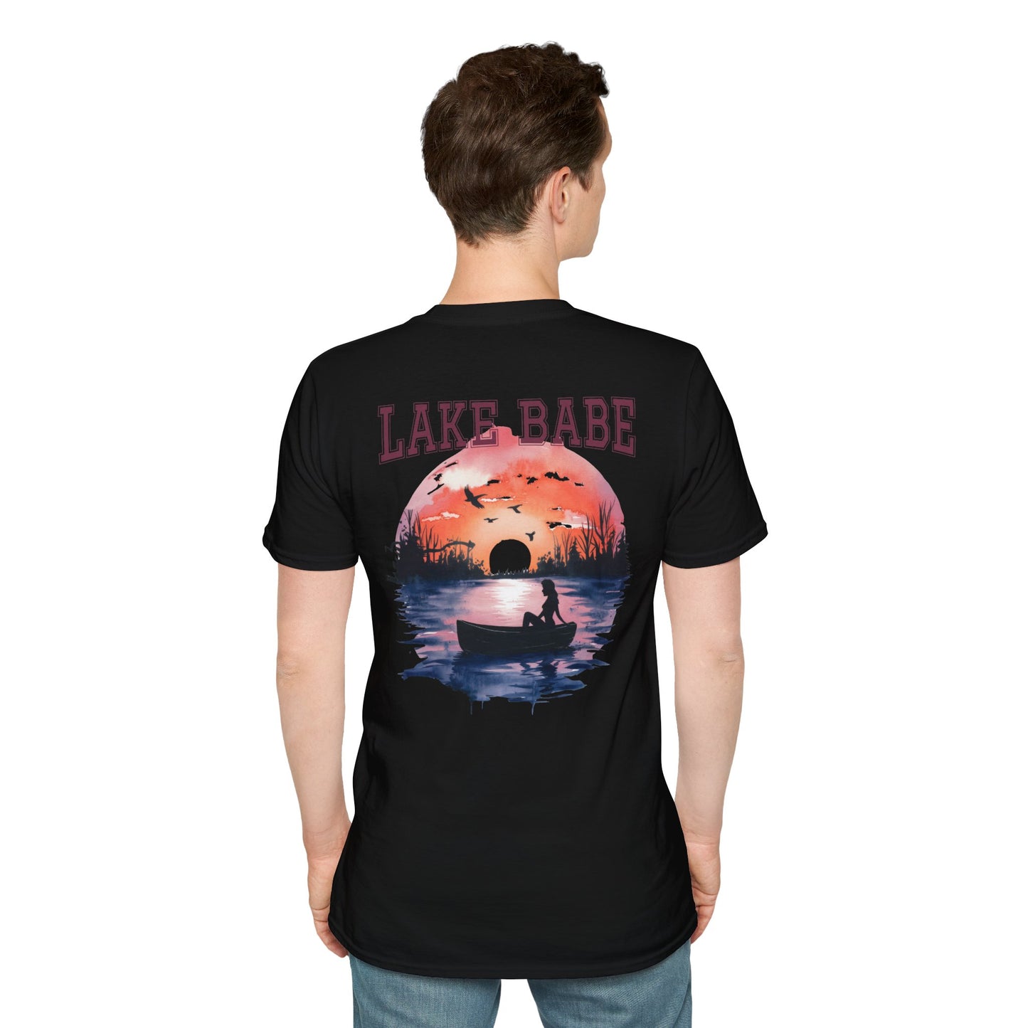 Lake Babe T-Shirt — Sunset Boat Lake Life Tee