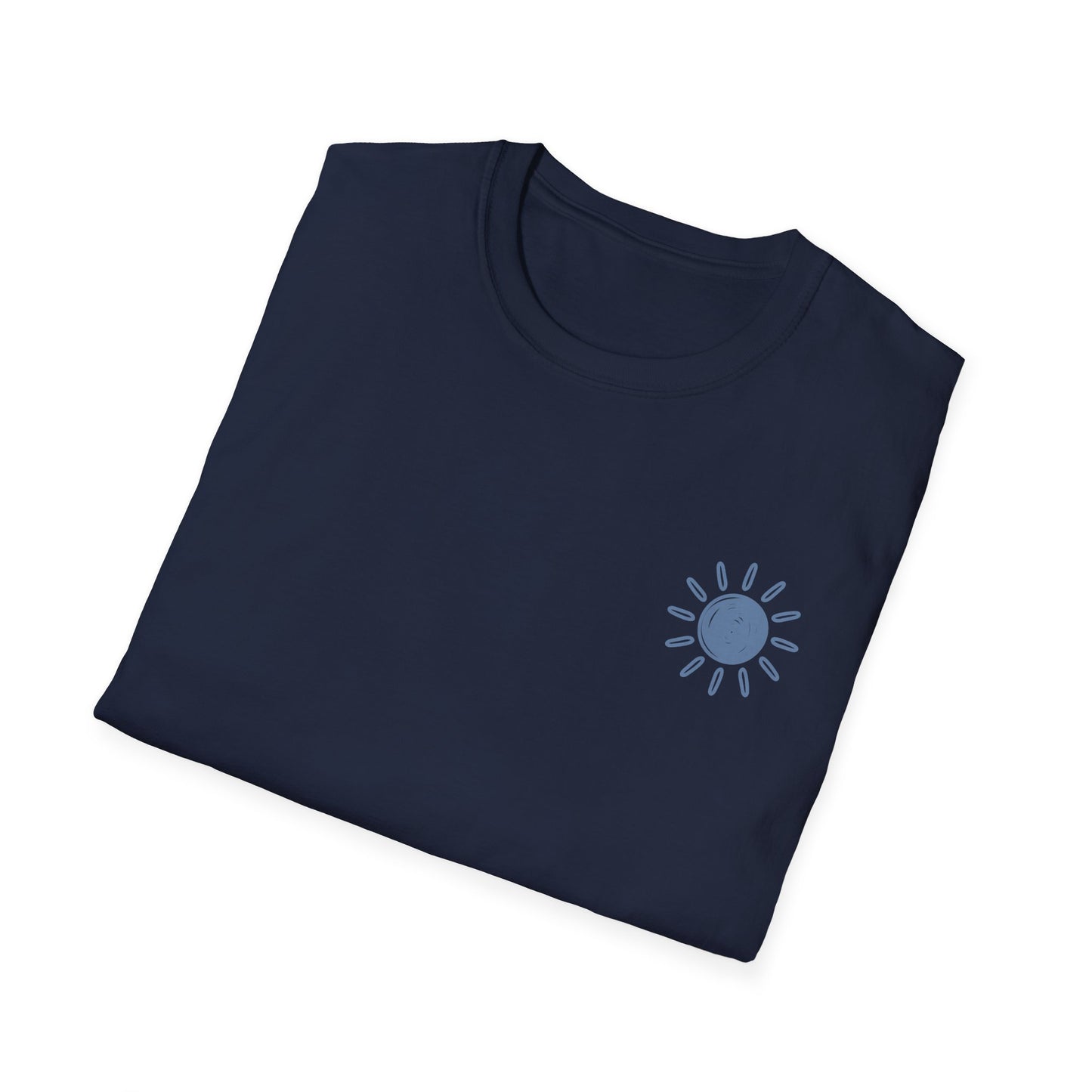 Sunshine & Lake Water Sunset T-Shirt — Boat on Lake View