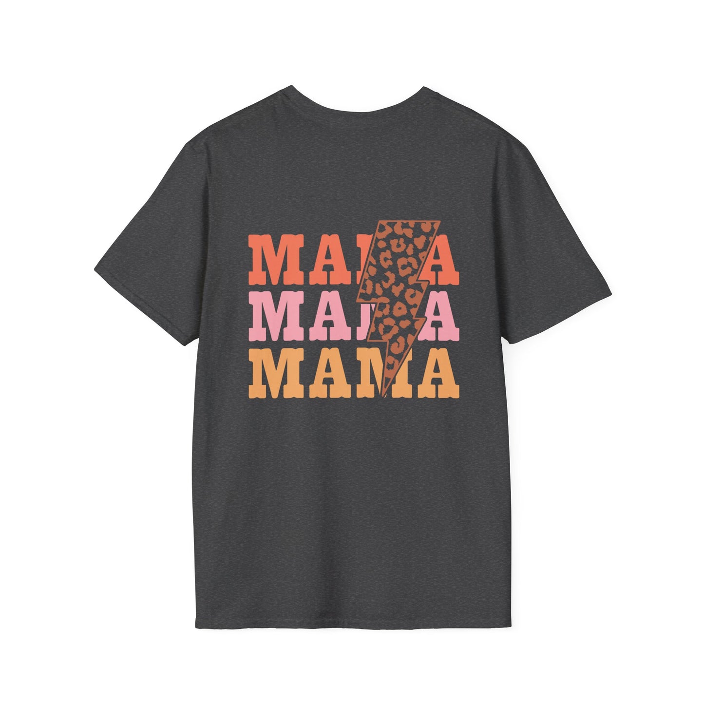Mama Lightning Bolt Shirt, Retro Leopard Mama Tee, Trendy Mom Graphic Tee, Cool Mom Shirt, Gift for Mom, Neutral Aesthetic Tee