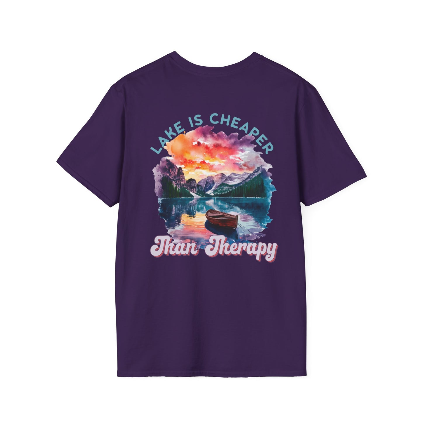 Lake Is Cheaper Than Therapy T-Shirt — Canoe Lake Life Tee