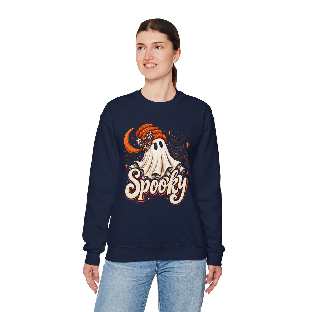 Halloween 'Spooky' Ghost Crewneck Sweatshirt