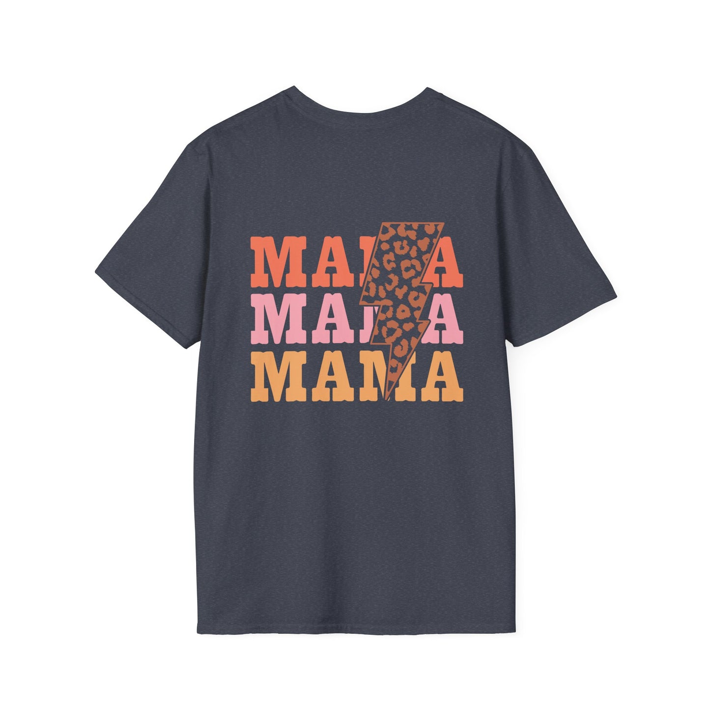 Mama Lightning Bolt Shirt, Retro Leopard Mama Tee, Trendy Mom Graphic Tee, Cool Mom Shirt, Gift for Mom, Neutral Aesthetic Tee