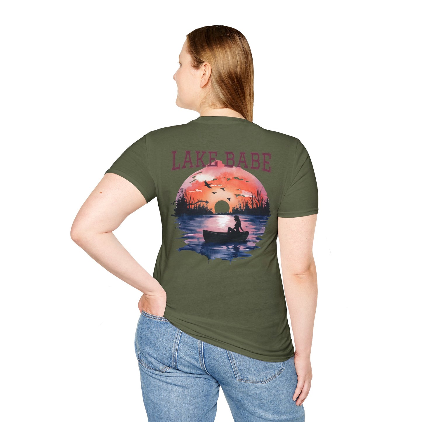 Lake Babe T-Shirt — Sunset Boat Lake Life Tee