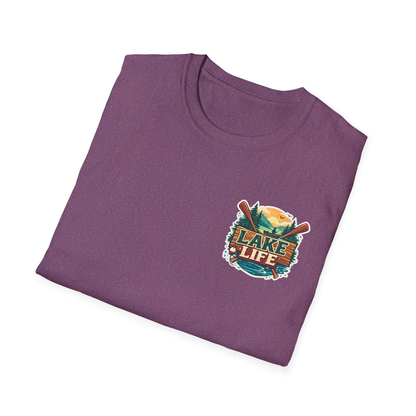 Lake Life T-Shirt — "Life Is Better at the Lake" Boat, Dock & Rocking Chair Design