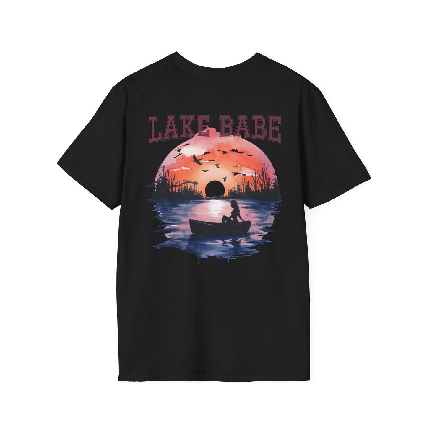 Lake Babe T-Shirt — Sunset Boat Lake Life Tee