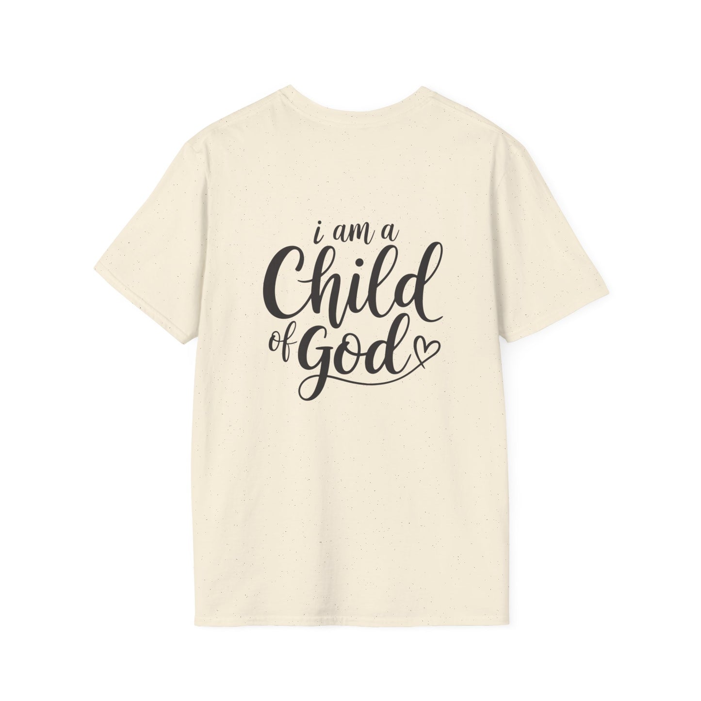 Christian Heart Cross T-Shirt — Small Faith Logo Chest Tee