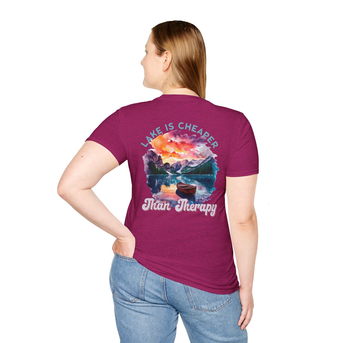 Lake Is Cheaper Than Therapy T-Shirt — Canoe Lake Life Tee