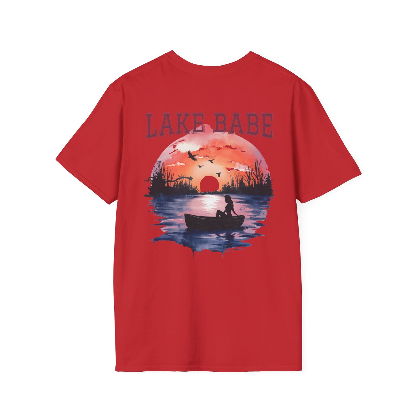 Lake Babe T-Shirt — Sunset Boat Lake Life Tee