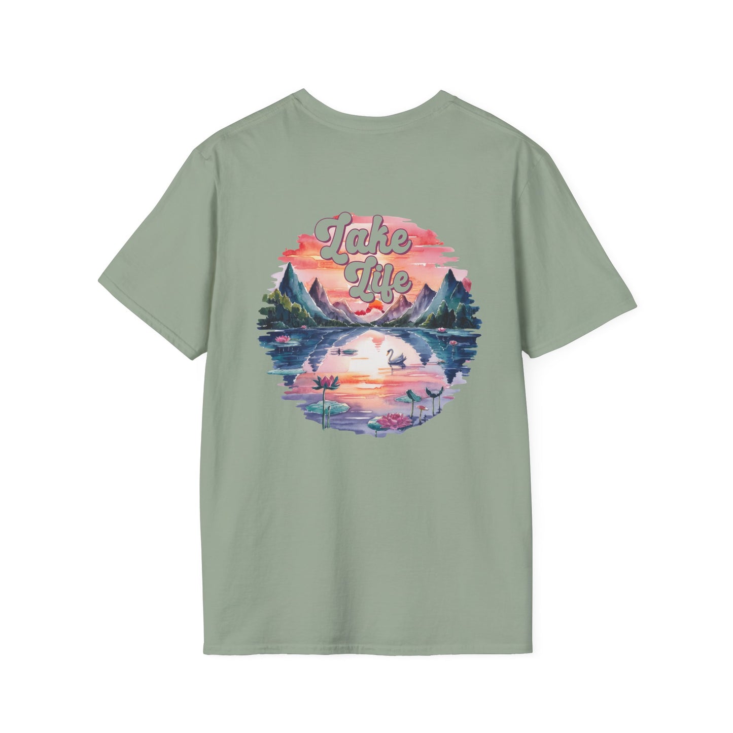 Lake Life Sunset T-Shirt, Lake Vibes Tee, Vintage Nature Graphic Shirt, Summer Lake Outfit, Cabin Weekend Tee, Lake Lover Gift
