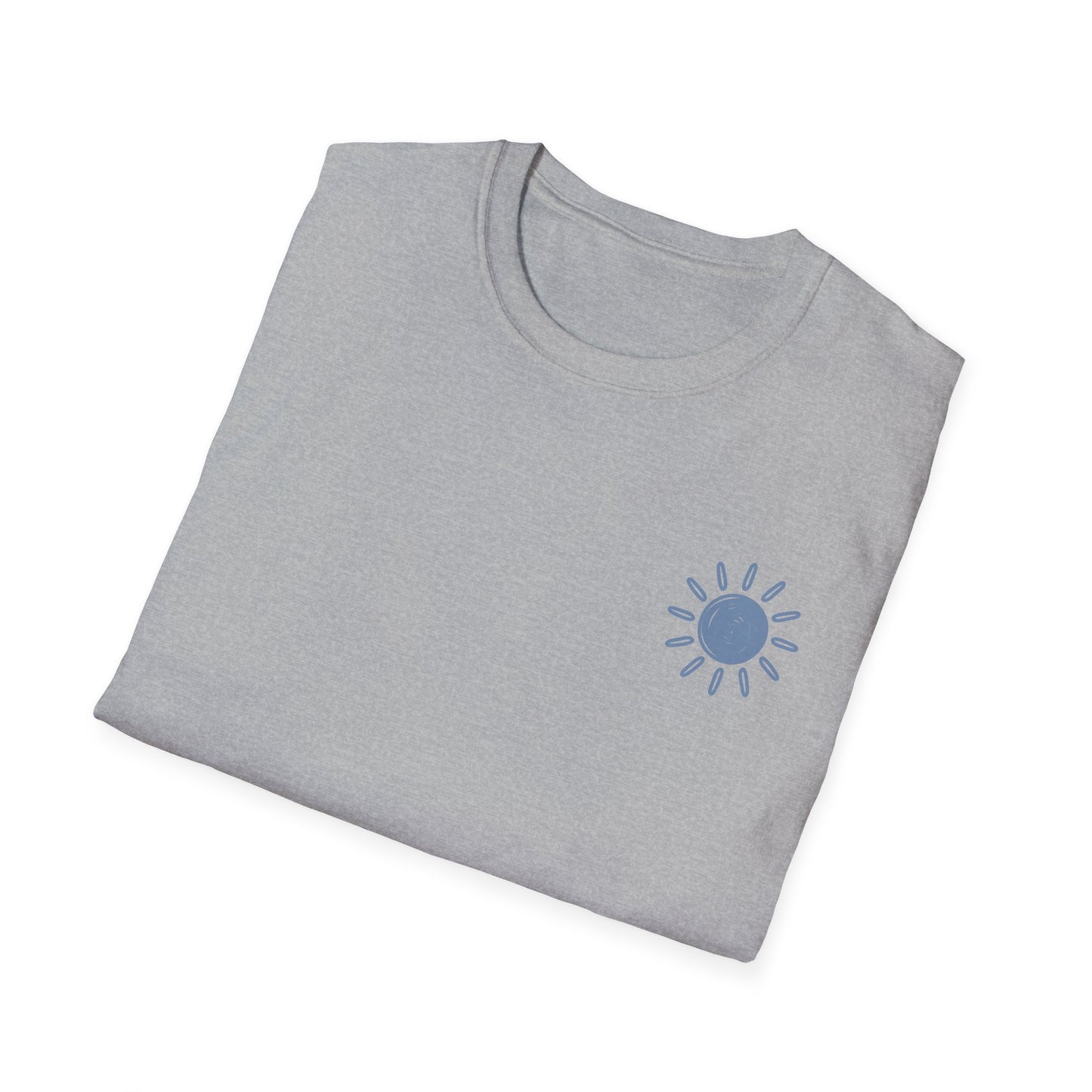 Sunshine & Lake Water Sunset T-Shirt — Boat on Lake View