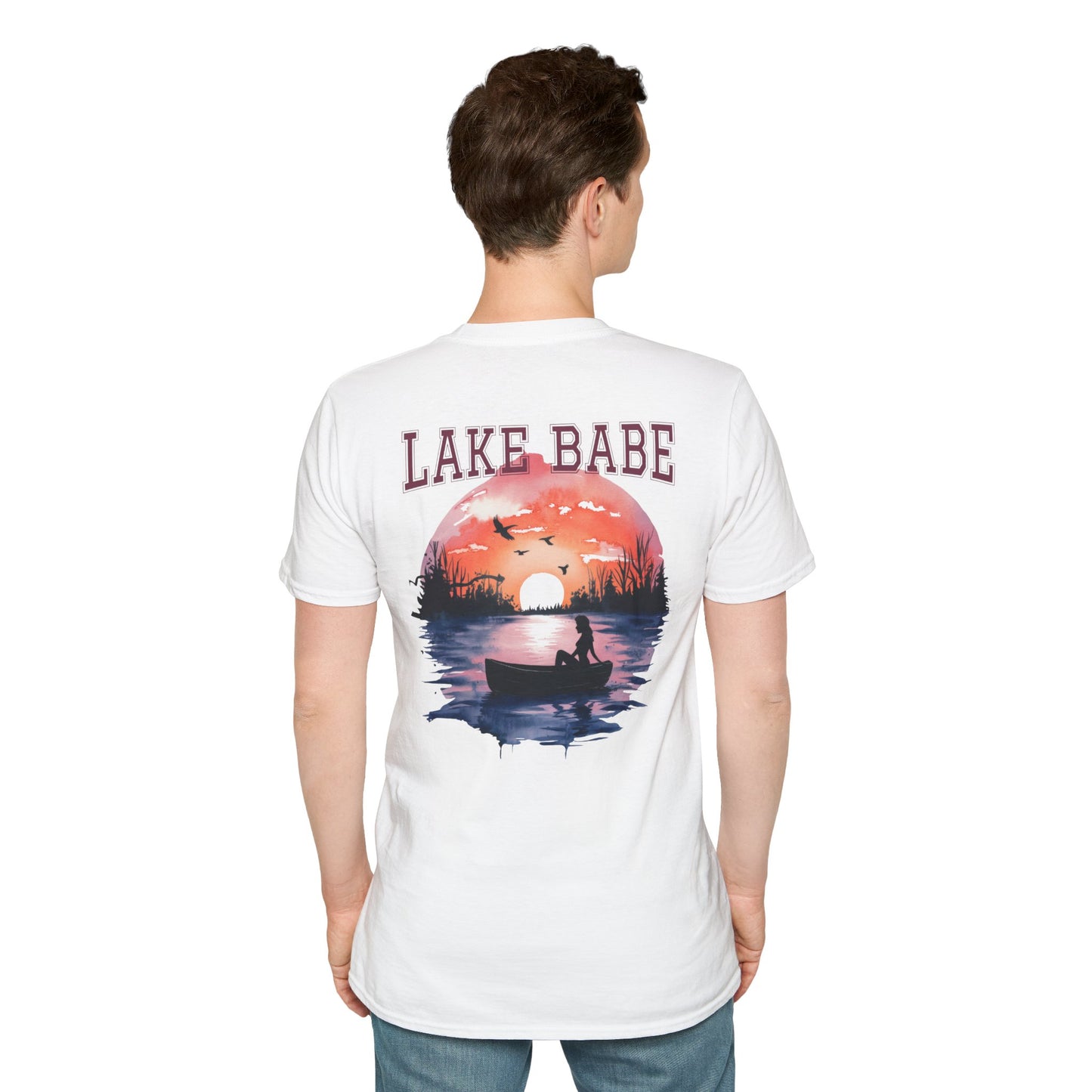 Lake Babe T-Shirt — Sunset Boat Lake Life Tee