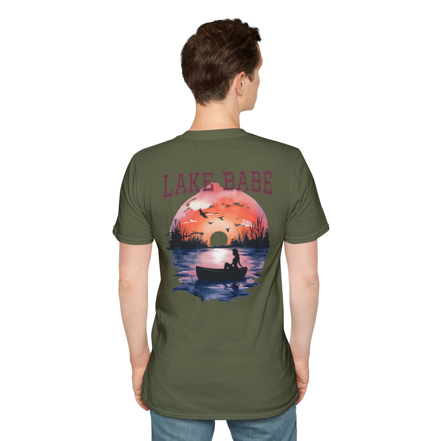Lake Babe T-Shirt — Sunset Boat Lake Life Tee