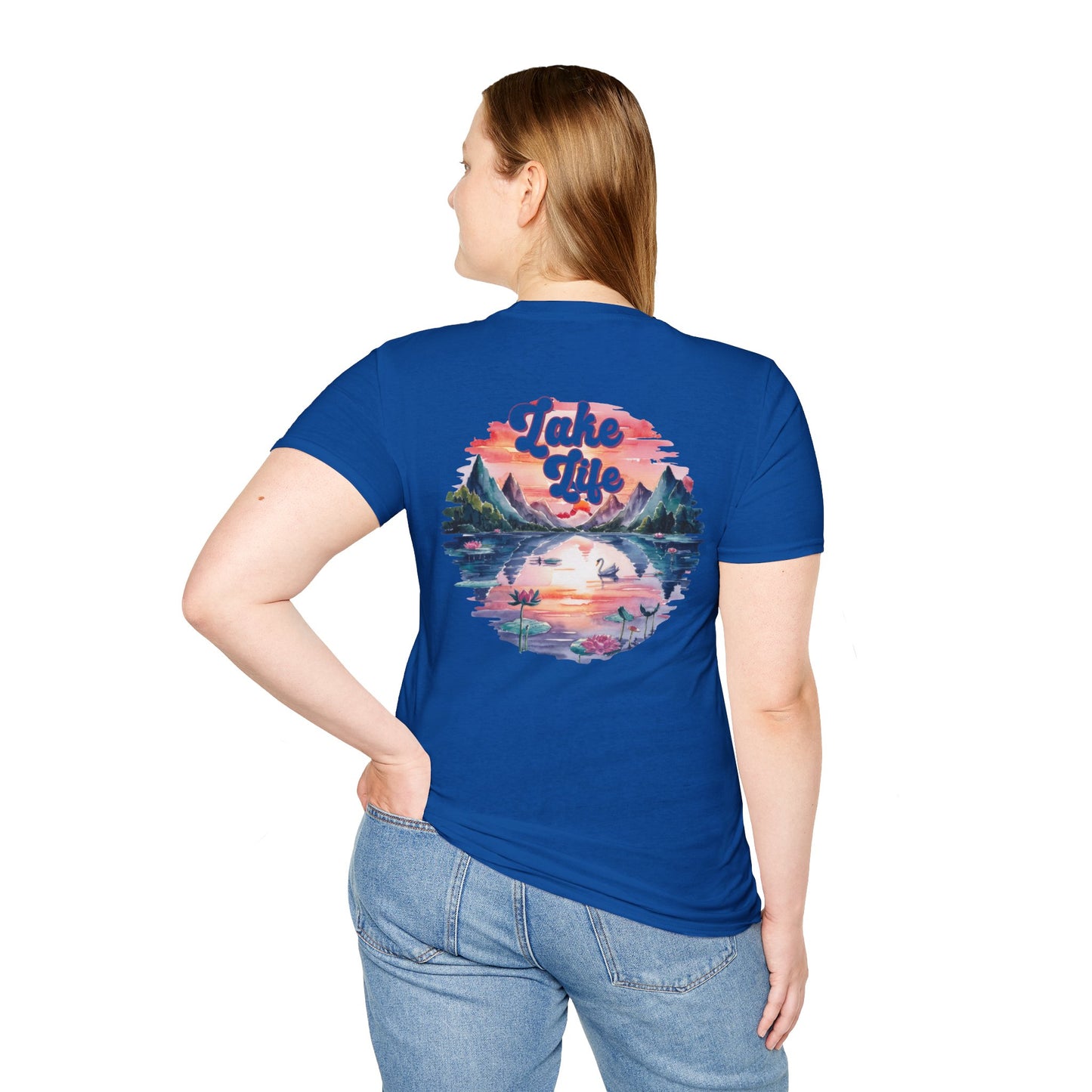 Lake Life T-Shirt — 'Lake Life' Scenic Mountains & Lake Graphic