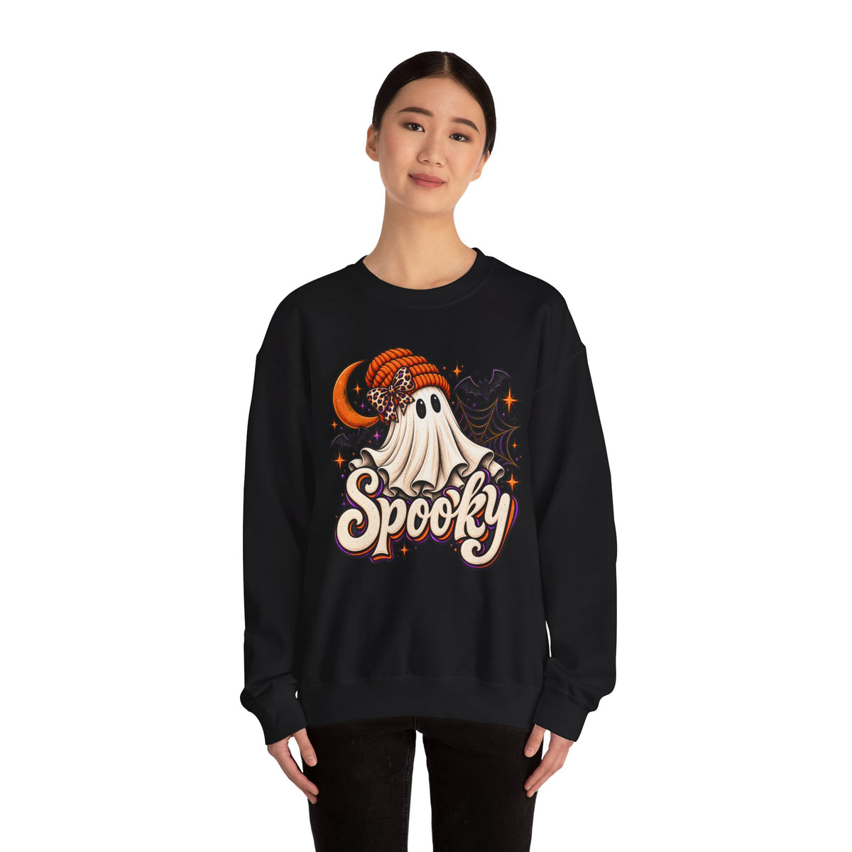 Halloween 'Spooky' Ghost Crewneck Sweatshirt