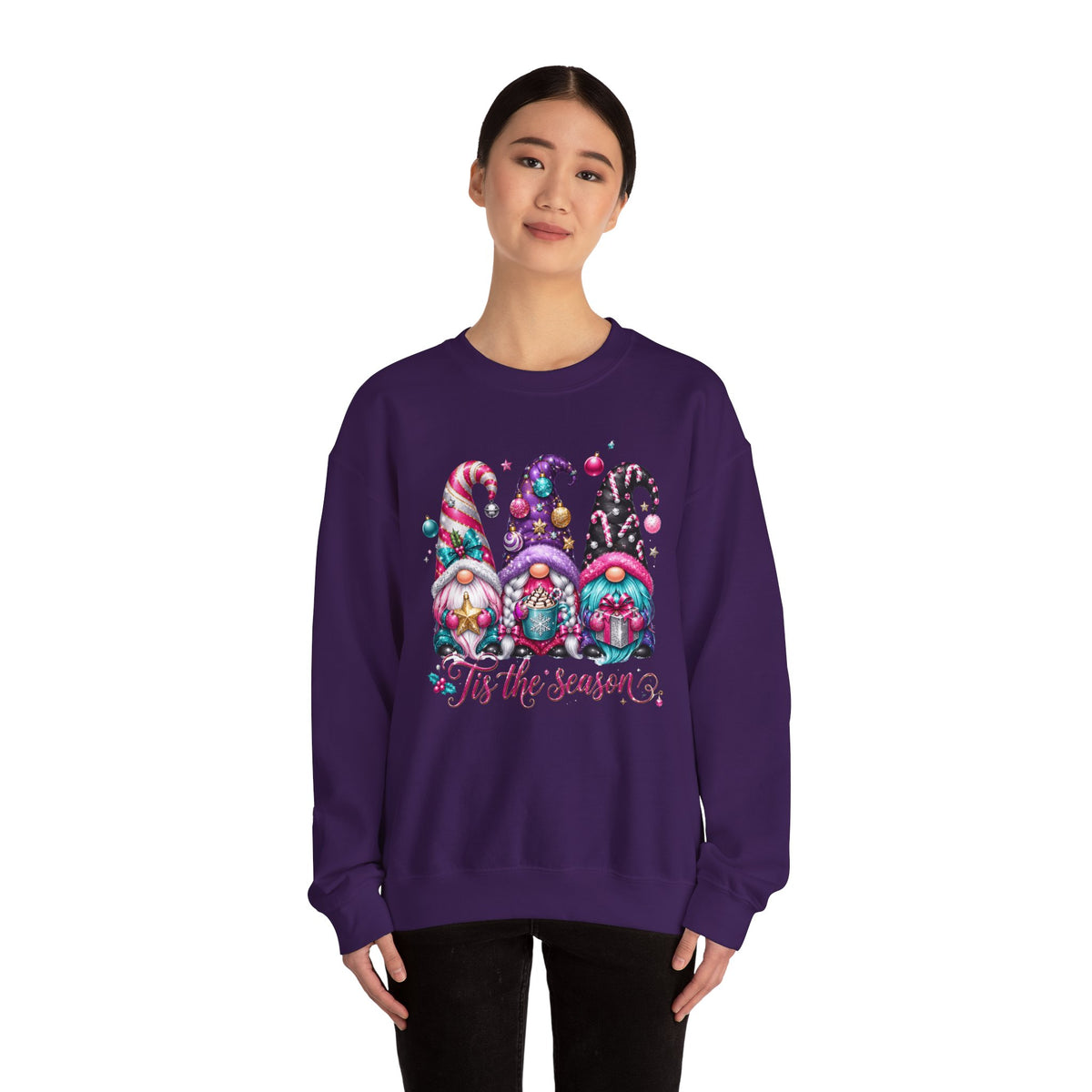 Christmas Gnome Sweatshirt - 'Tis the Season Holiday Crewneck