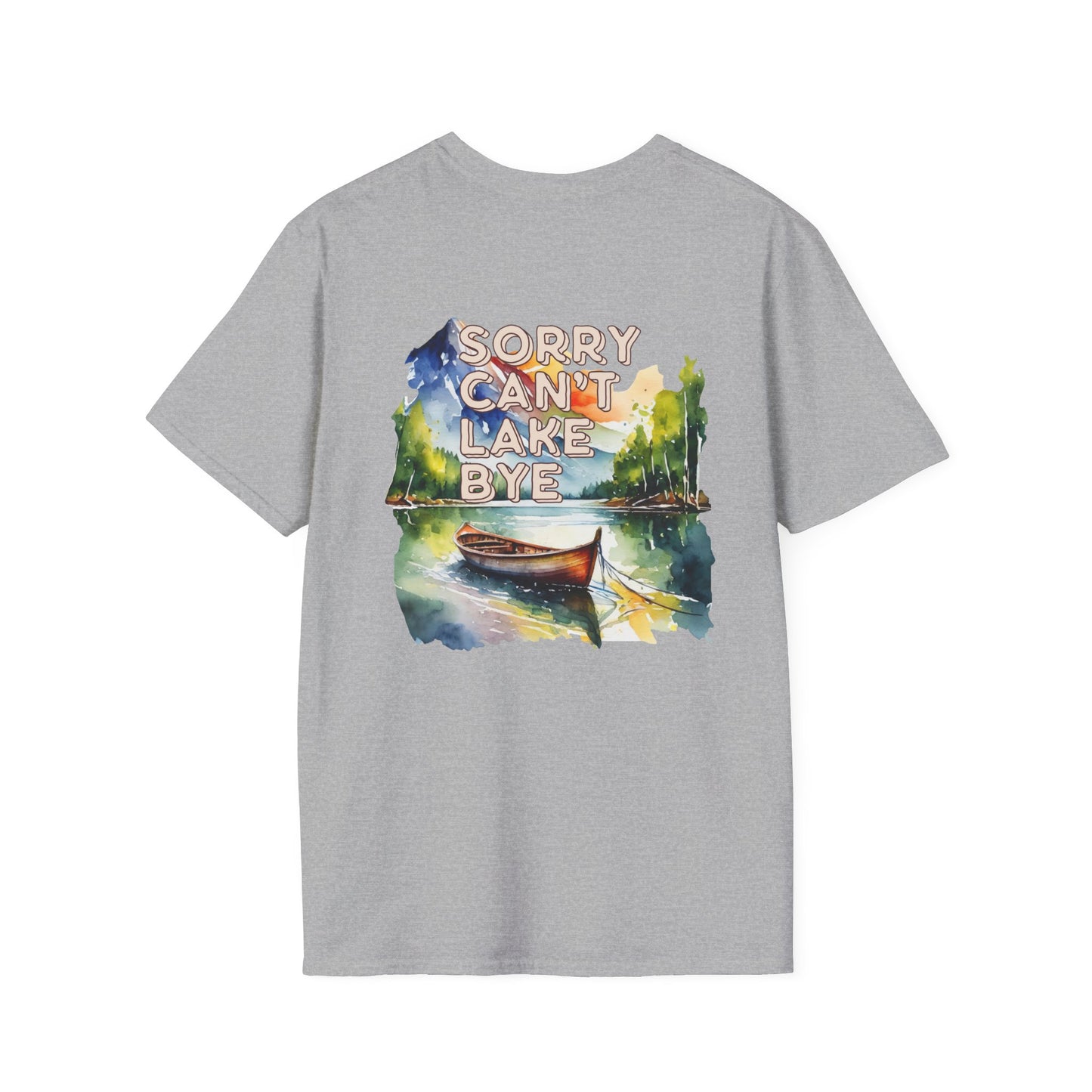 Sorry Can't, Lake Bye Canoe T-Shirt — Lake Vibes Watercolor Tee