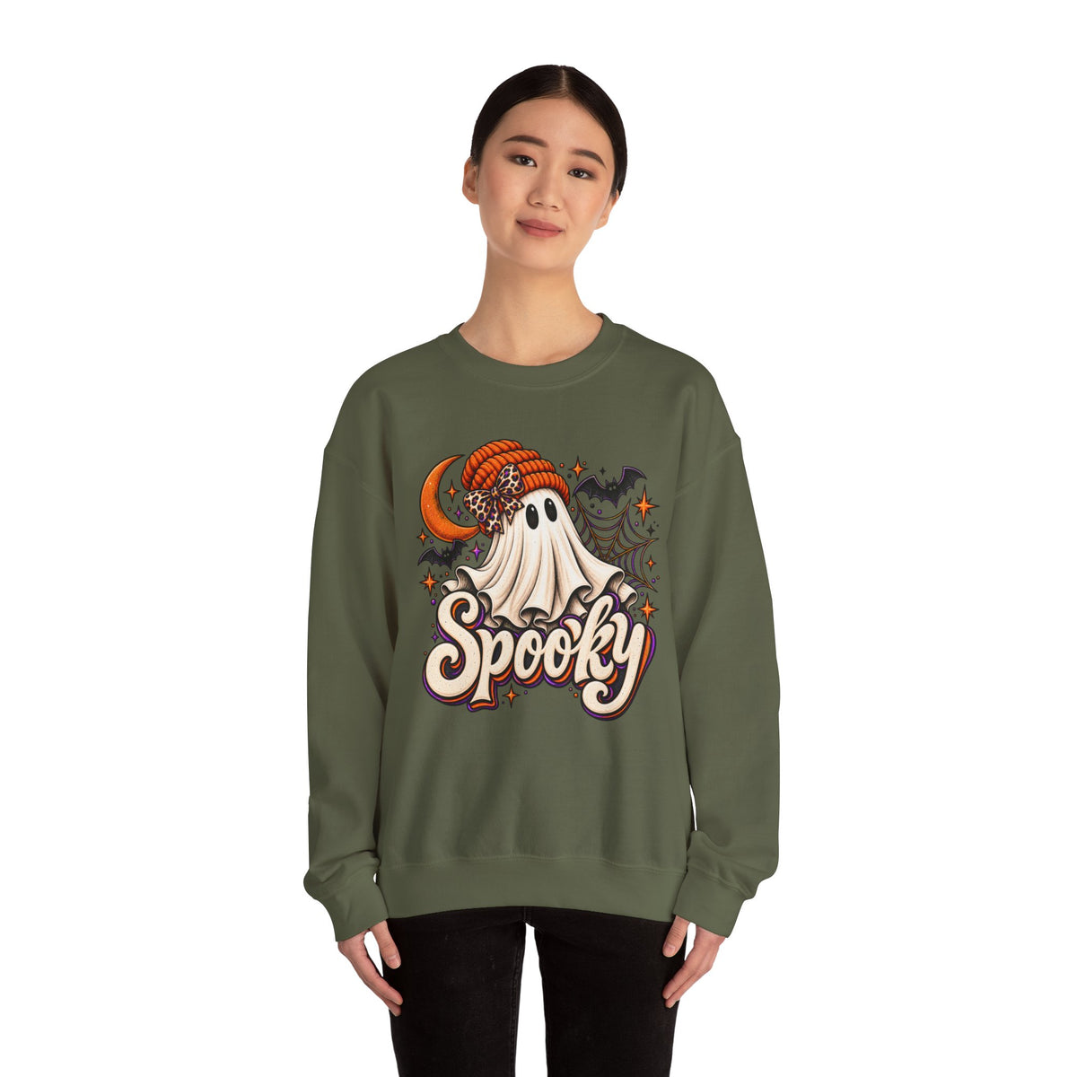 Halloween 'Spooky' Ghost Crewneck Sweatshirt