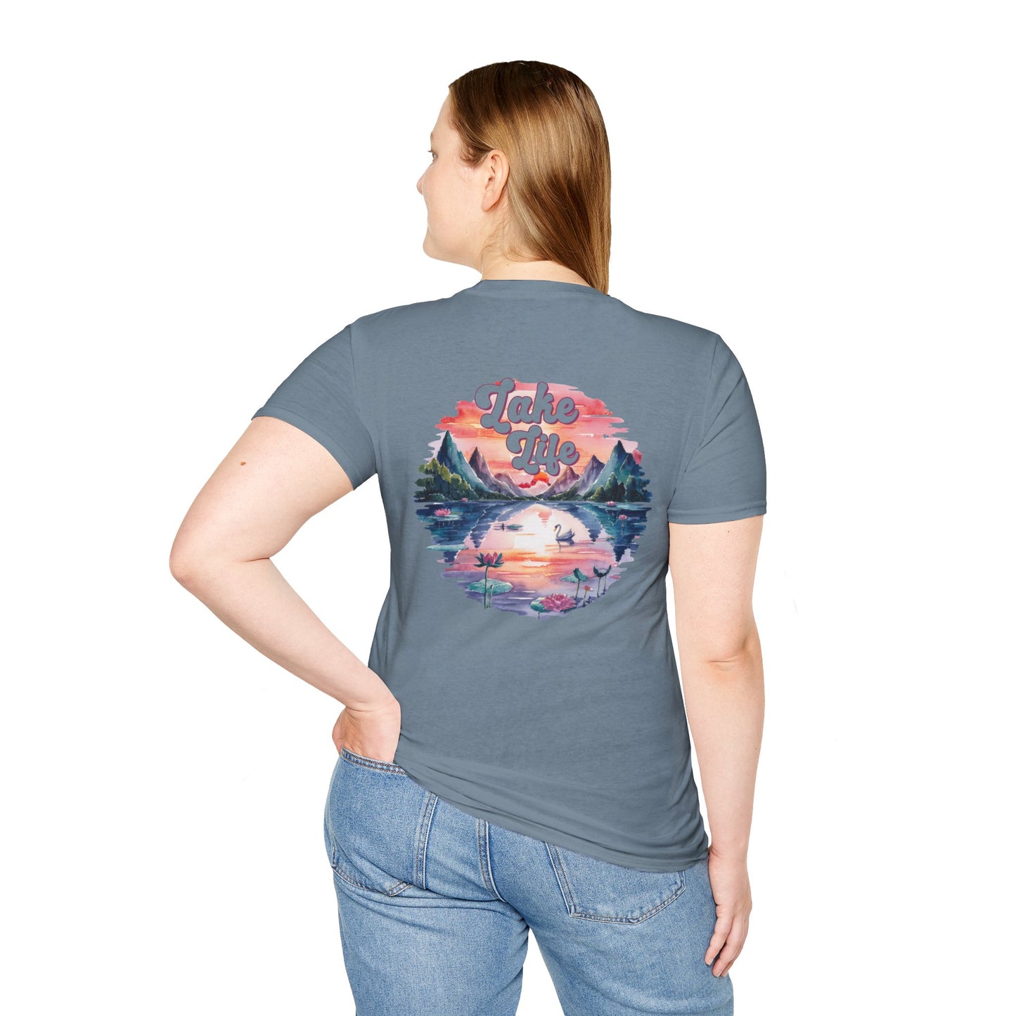 Lake Life Sunset T-Shirt, Lake Vibes Tee, Vintage Nature Graphic Shirt, Summer Lake Outfit, Cabin Weekend Tee, Lake Lover Gift