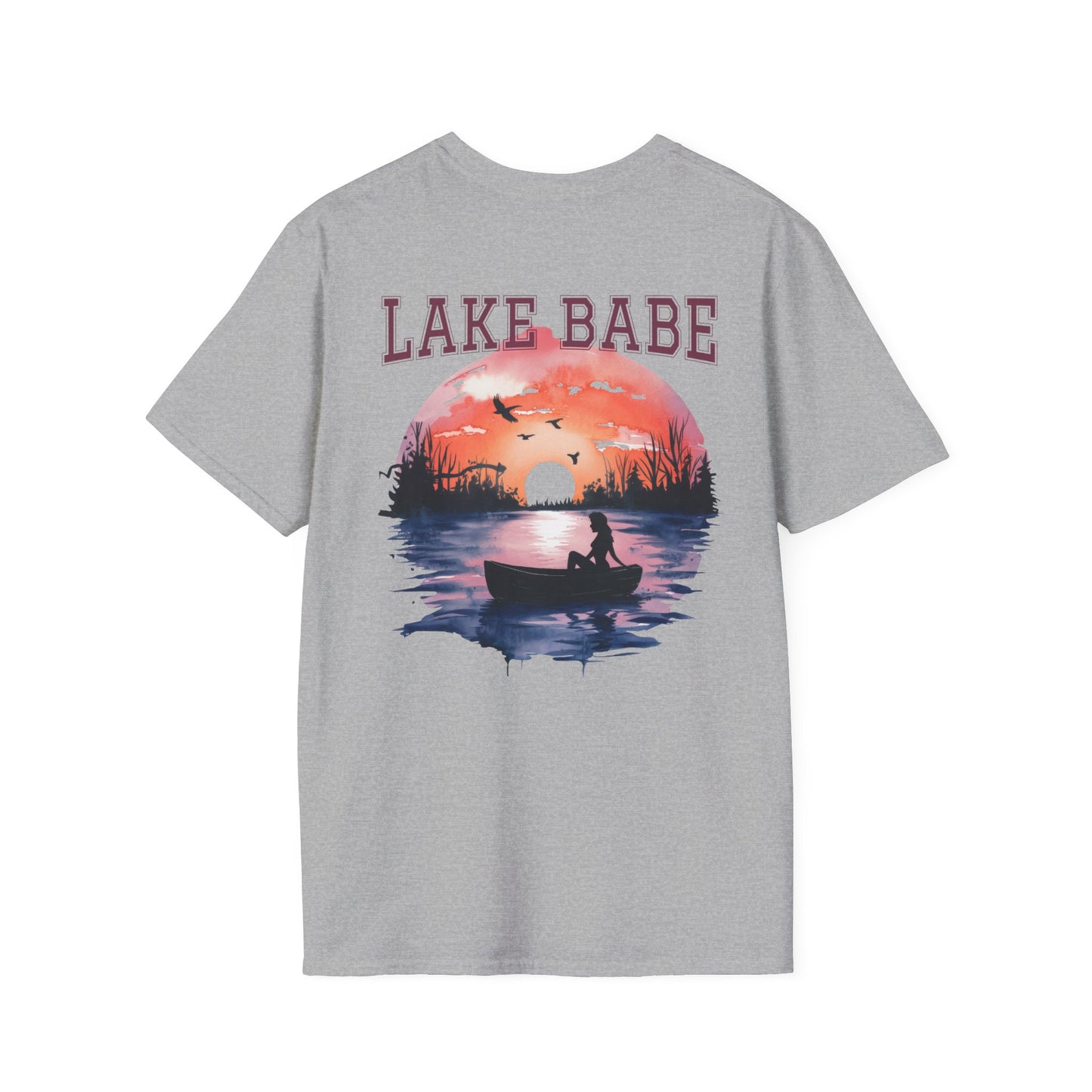 Lake Babe T-Shirt — Sunset Boat Lake Life Tee