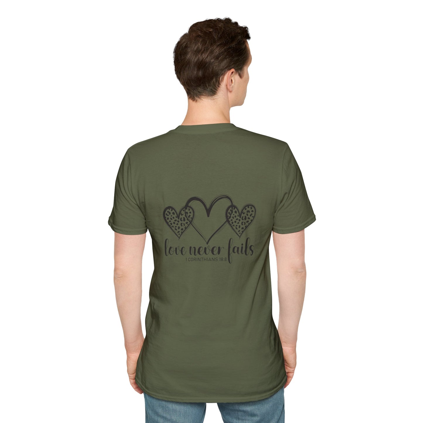 Faith Heart T-Shirt — Minimal Cross Heart Christian Tee