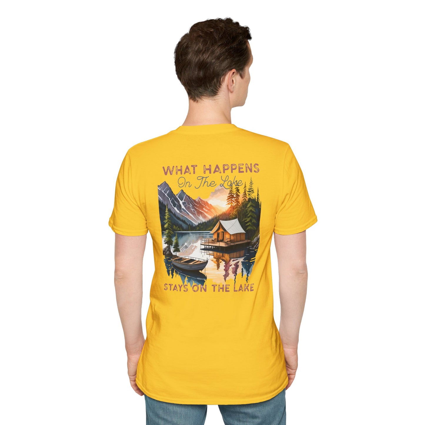 What Happens at the Lake Stays at the Lake T-Shirt — Funny Lake Life Tee for Boat Days & Getaways