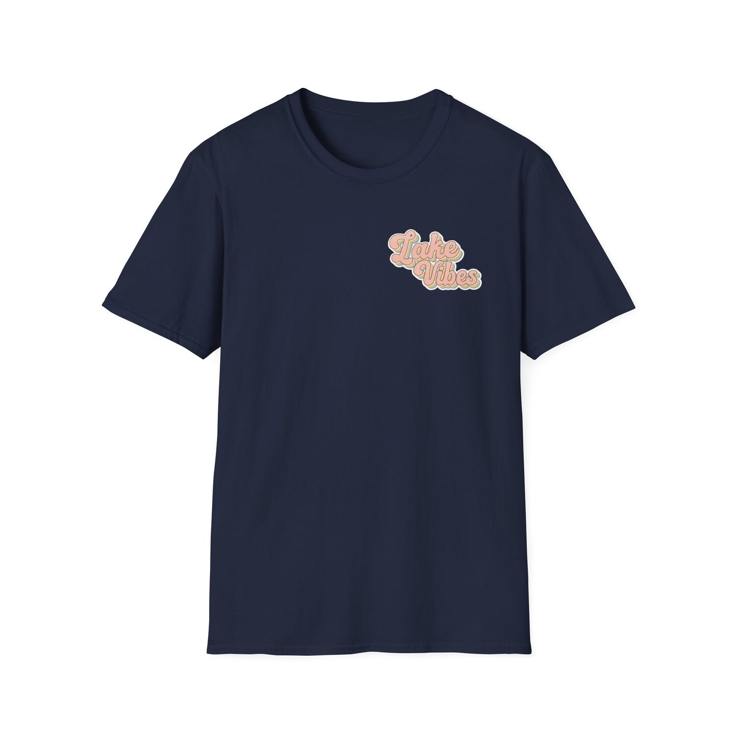 Lake Vibes T-Shirt — Pastel Scenic Watercolor Lake Tee