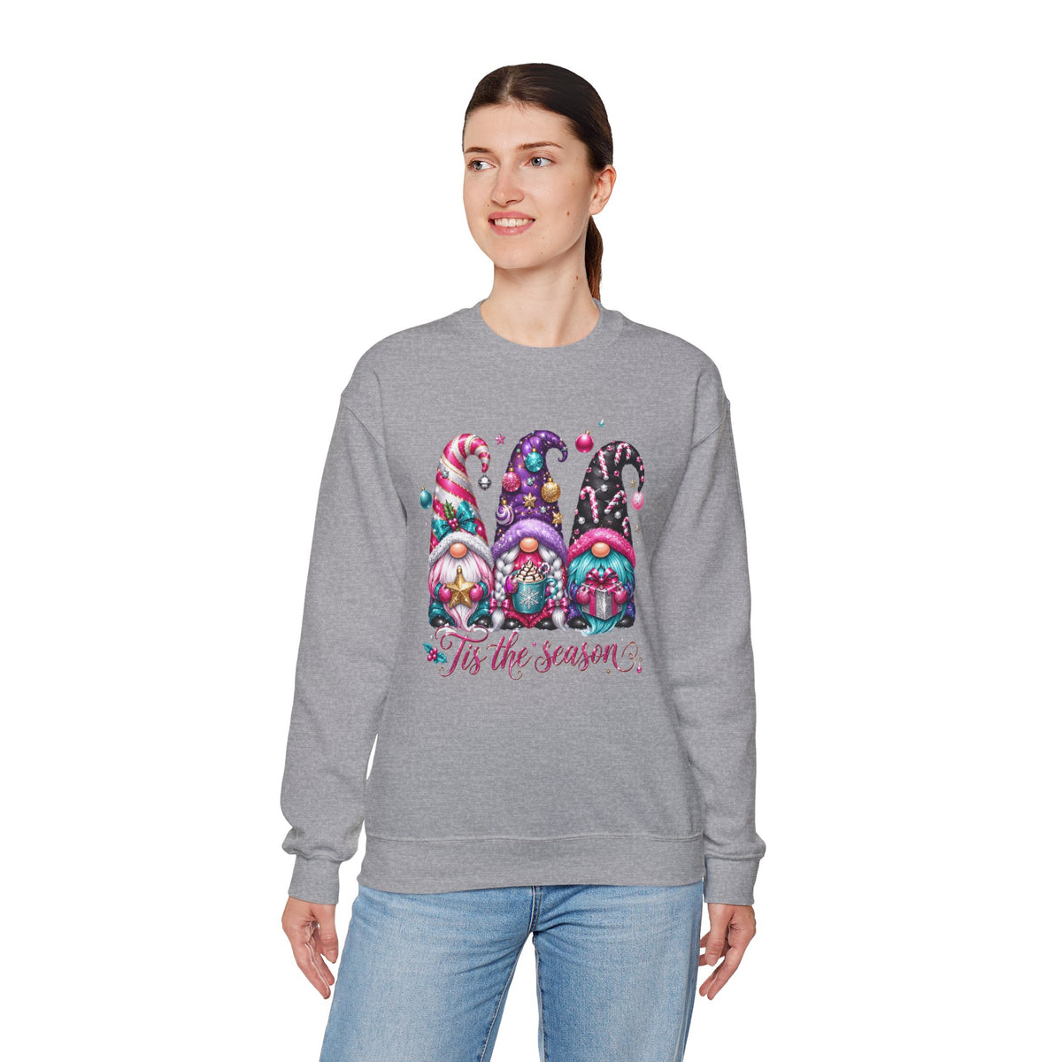 Christmas Gnome Sweatshirt - 'Tis the Season Holiday Crewneck