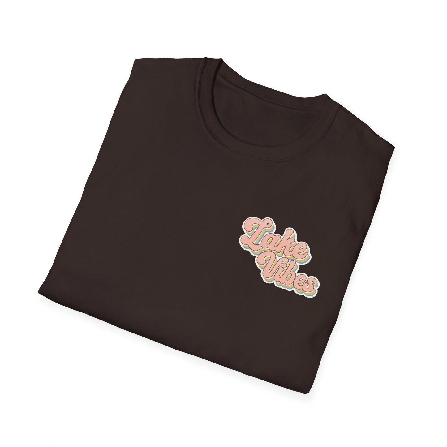 Lake Vibes T-Shirt — Pastel Scenic Watercolor Lake Tee