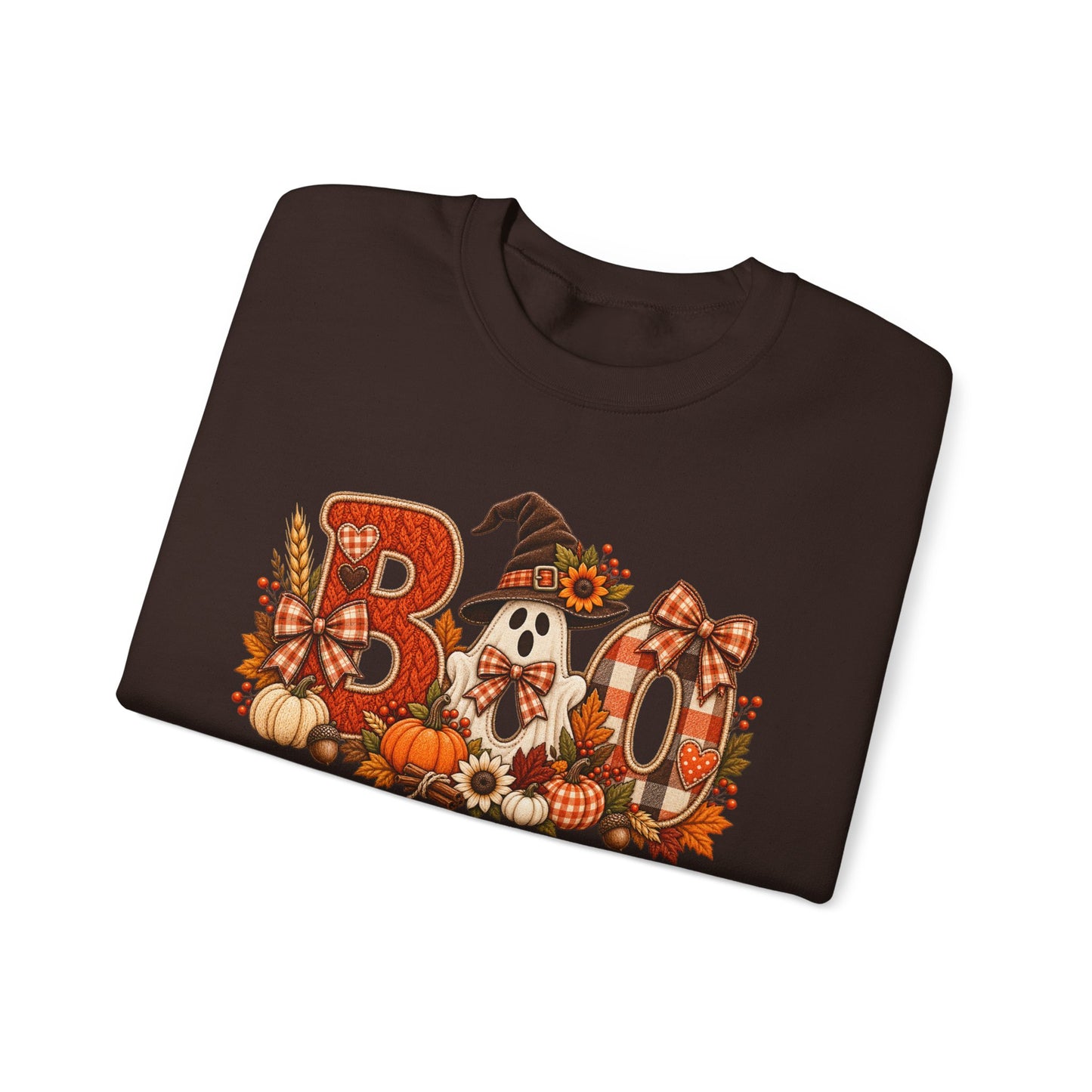 Halloween 'Boo' Crewneck Sweatshirt — Cute Autumn Ghost Pumpkin Design