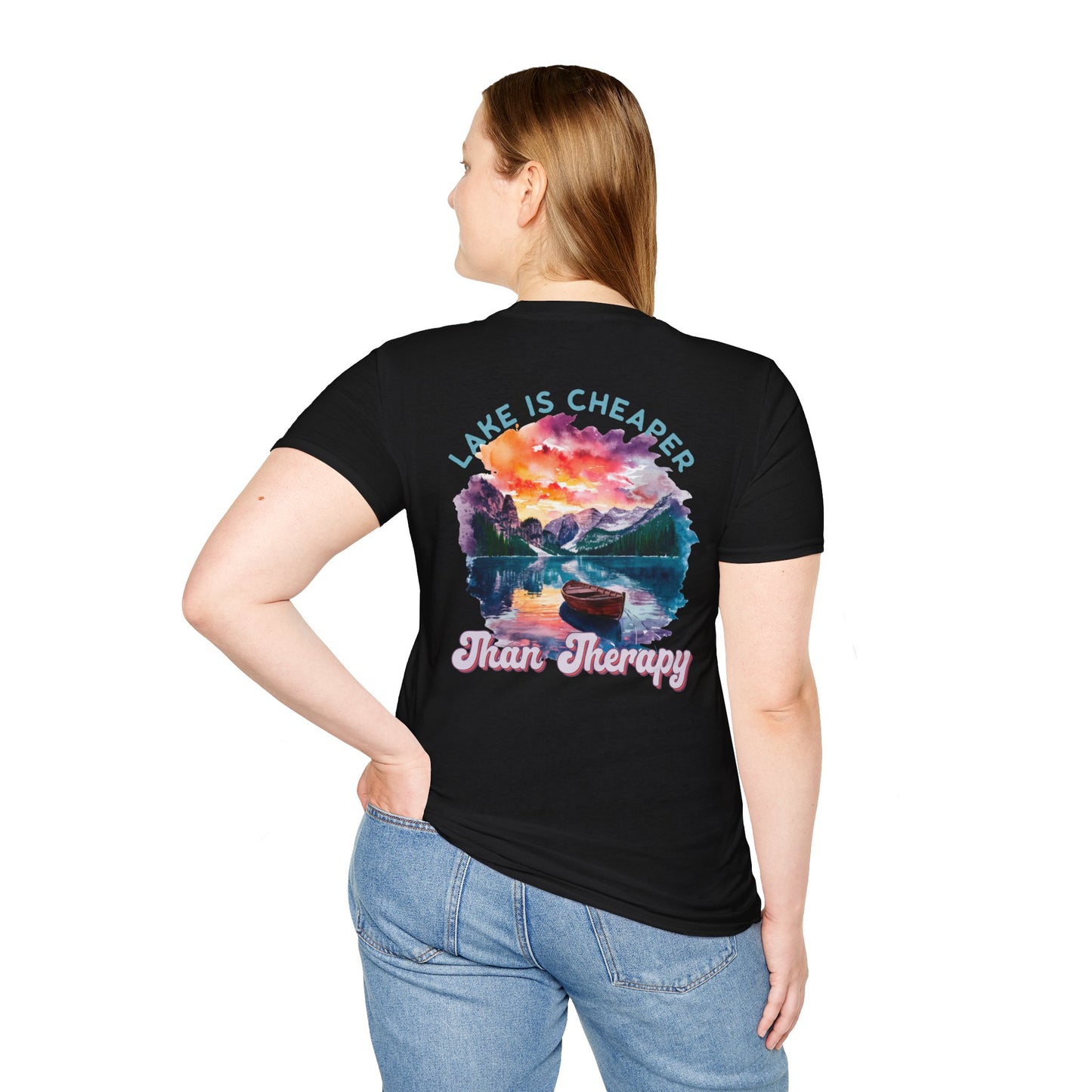 Lake Is Cheaper Than Therapy T-Shirt — Canoe Lake Life Tee