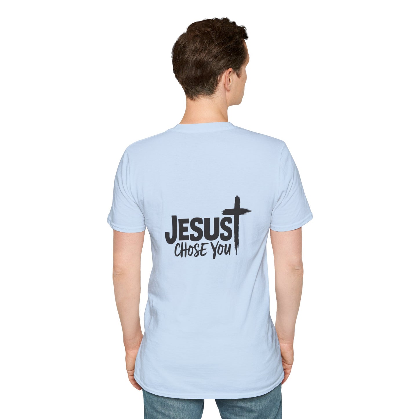 Minimal Heart & Cross Chest T-Shirt — Christian Faith Tee