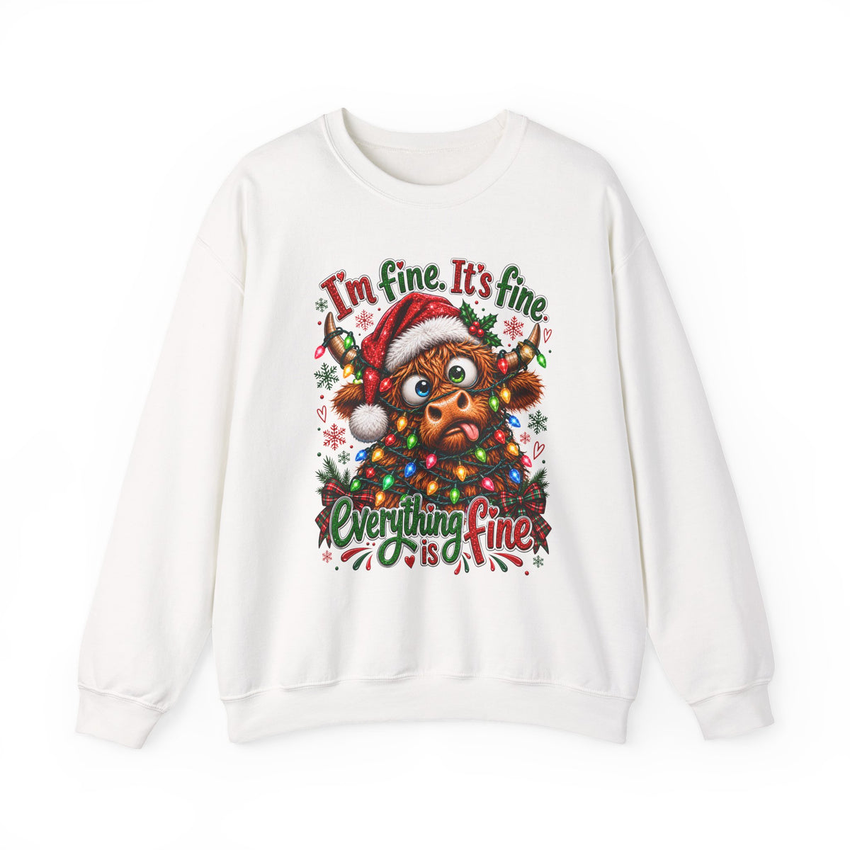 I’m Fine It’s Fine Everything Is Fine Sloth Christmas Sweatshirt