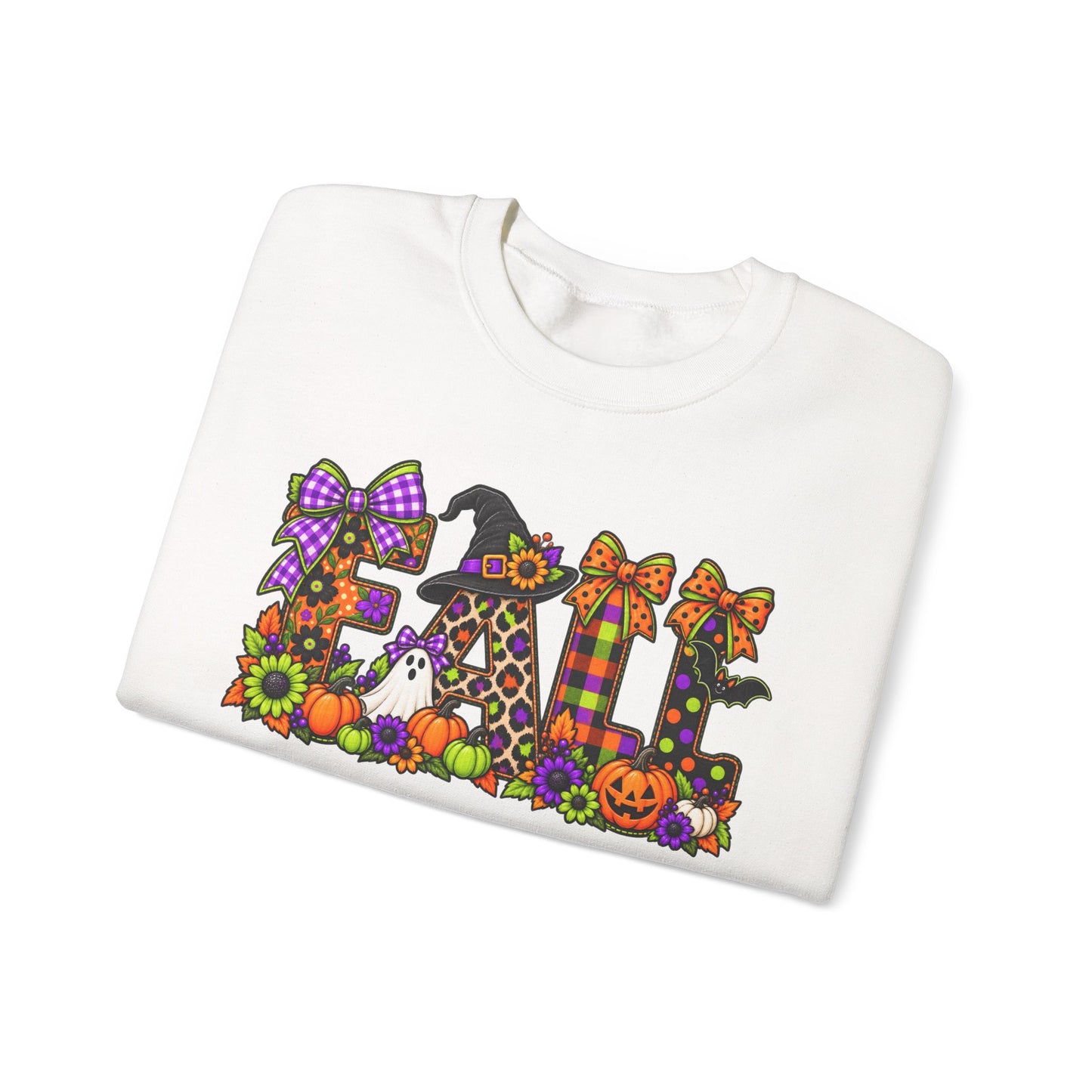 Halloween Fall Crewneck Sweatshirt — Cute Spooky Fall Graphic
