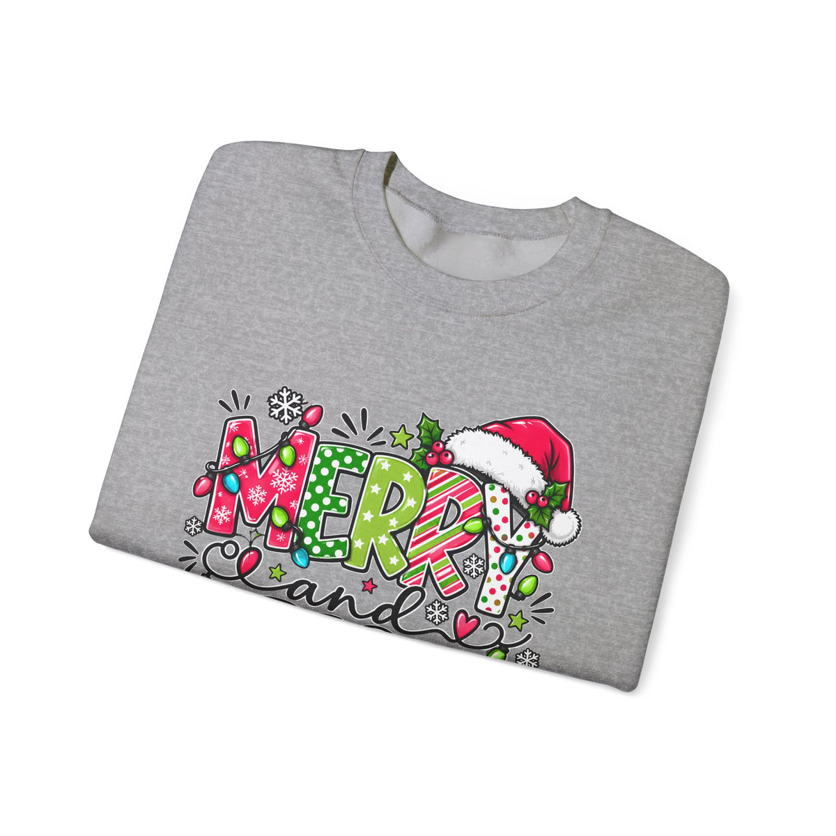 Merry and Bright Christmas Crewneck Sweatshirt