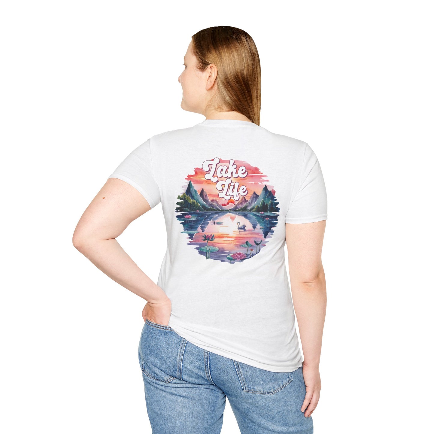 Lake Life T-Shirt — 'Lake Life' Scenic Mountains & Lake Graphic
