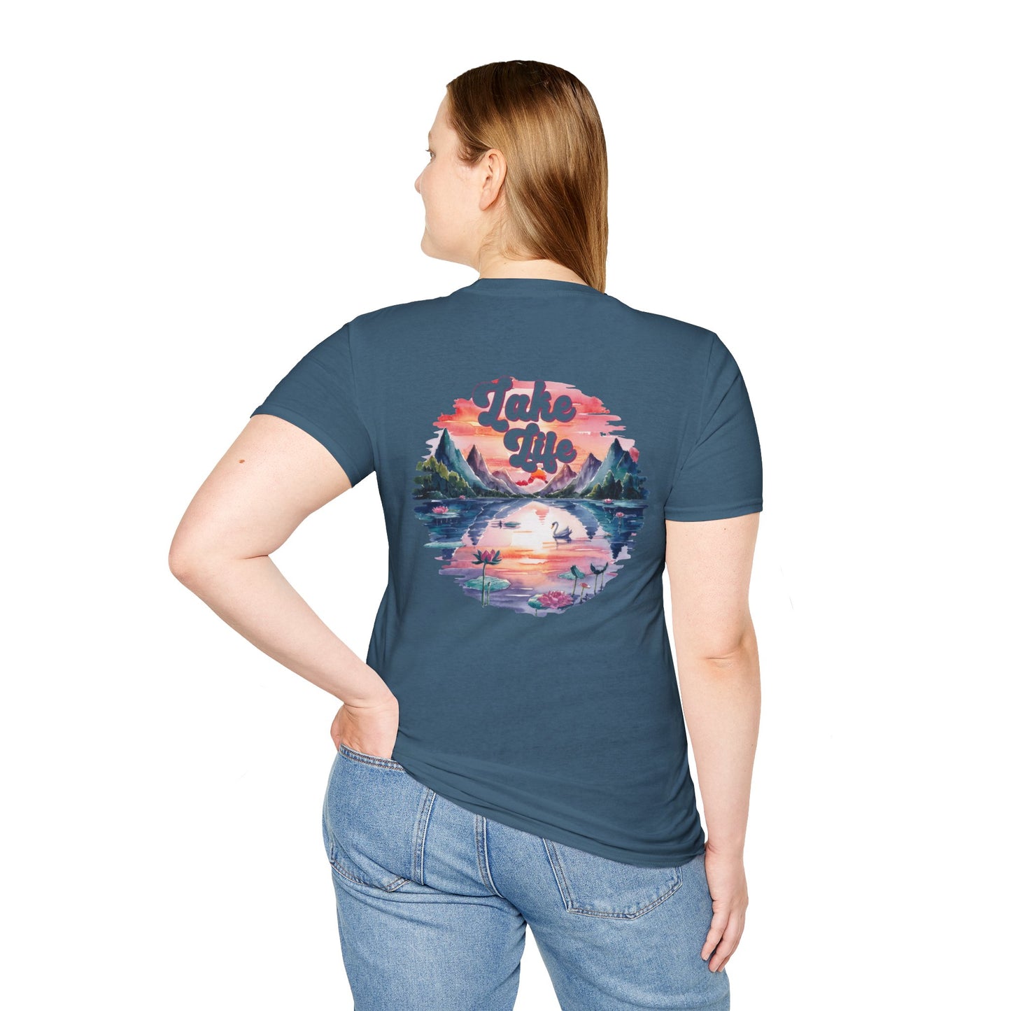 Lake Life Sunset T-Shirt, Lake Vibes Tee, Vintage Nature Graphic Shirt, Summer Lake Outfit, Cabin Weekend Tee, Lake Lover Gift