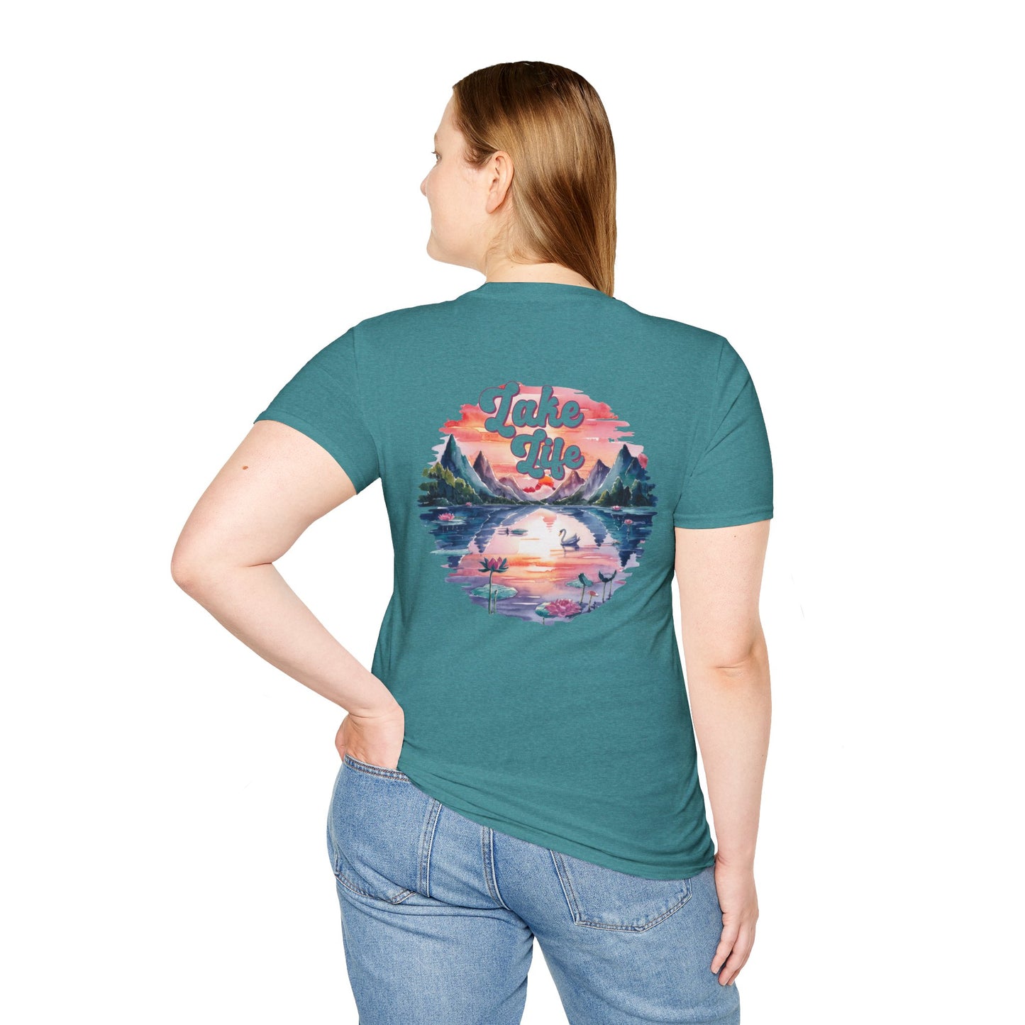 Lake Life Sunset T-Shirt, Lake Vibes Tee, Vintage Nature Graphic Shirt, Summer Lake Outfit, Cabin Weekend Tee, Lake Lover Gift