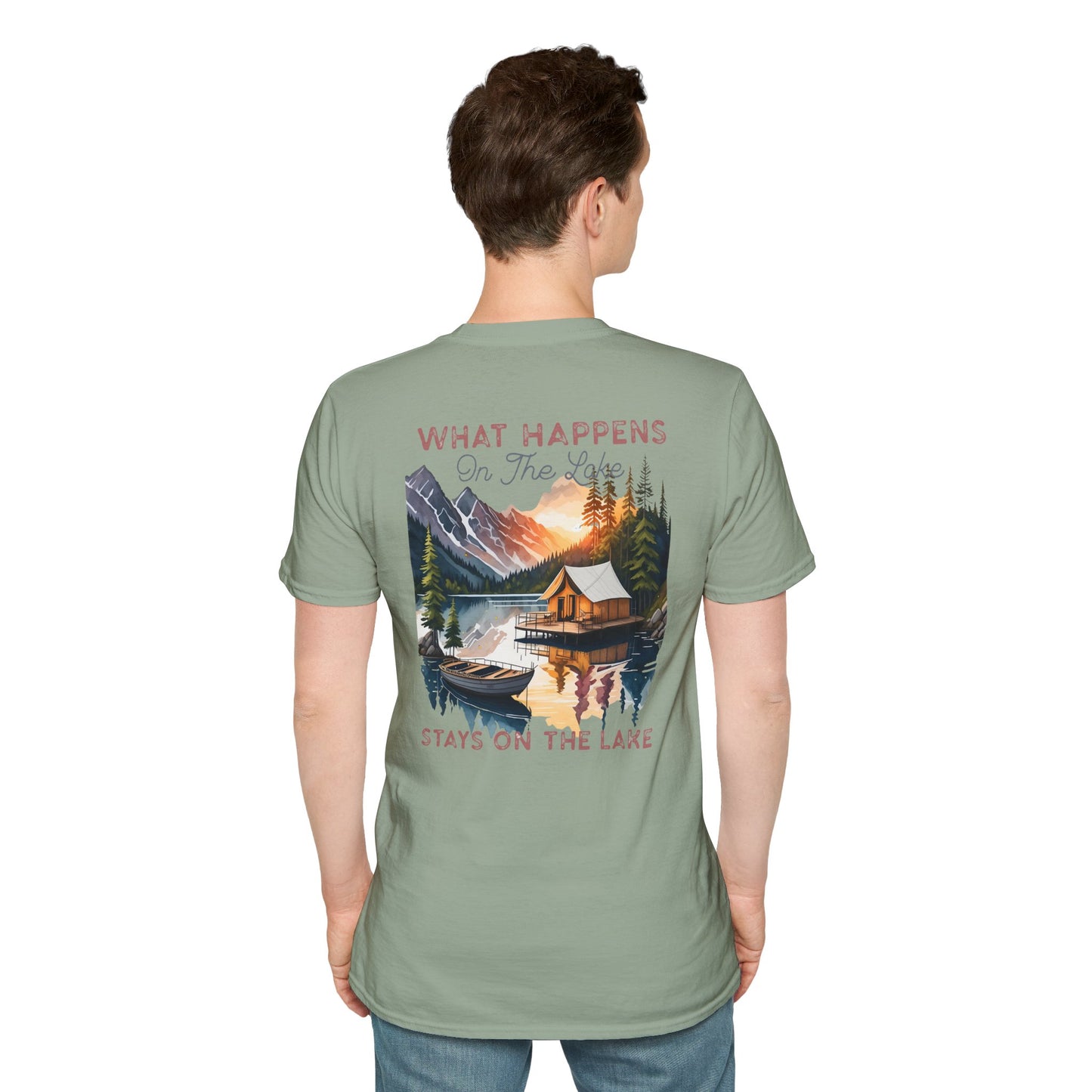 What Happens at the Lake Stays at the Lake T-Shirt — Funny Lake Life Tee for Boat Days & Getaways