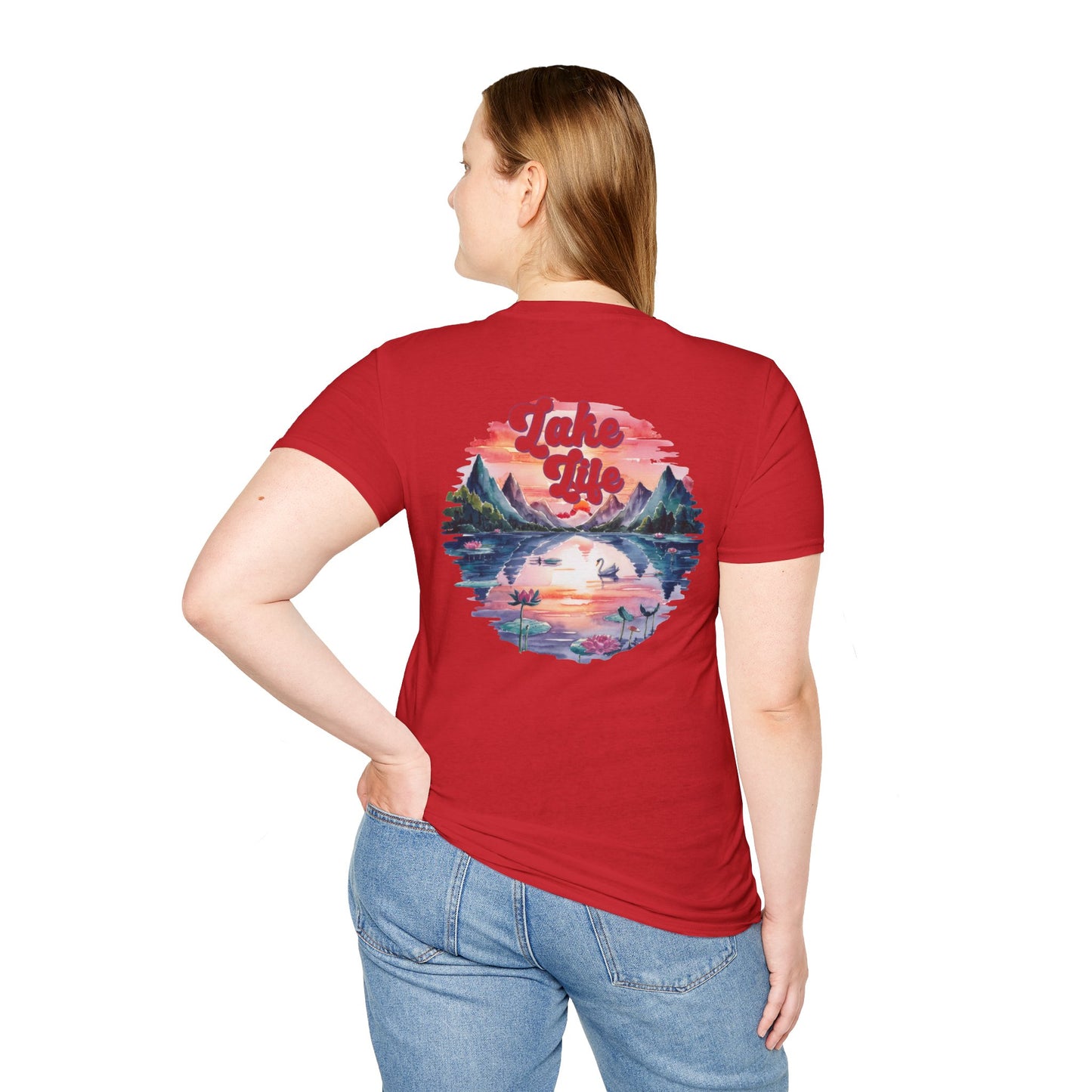 Lake Life T-Shirt — 'Lake Life' Scenic Mountains & Lake Graphic