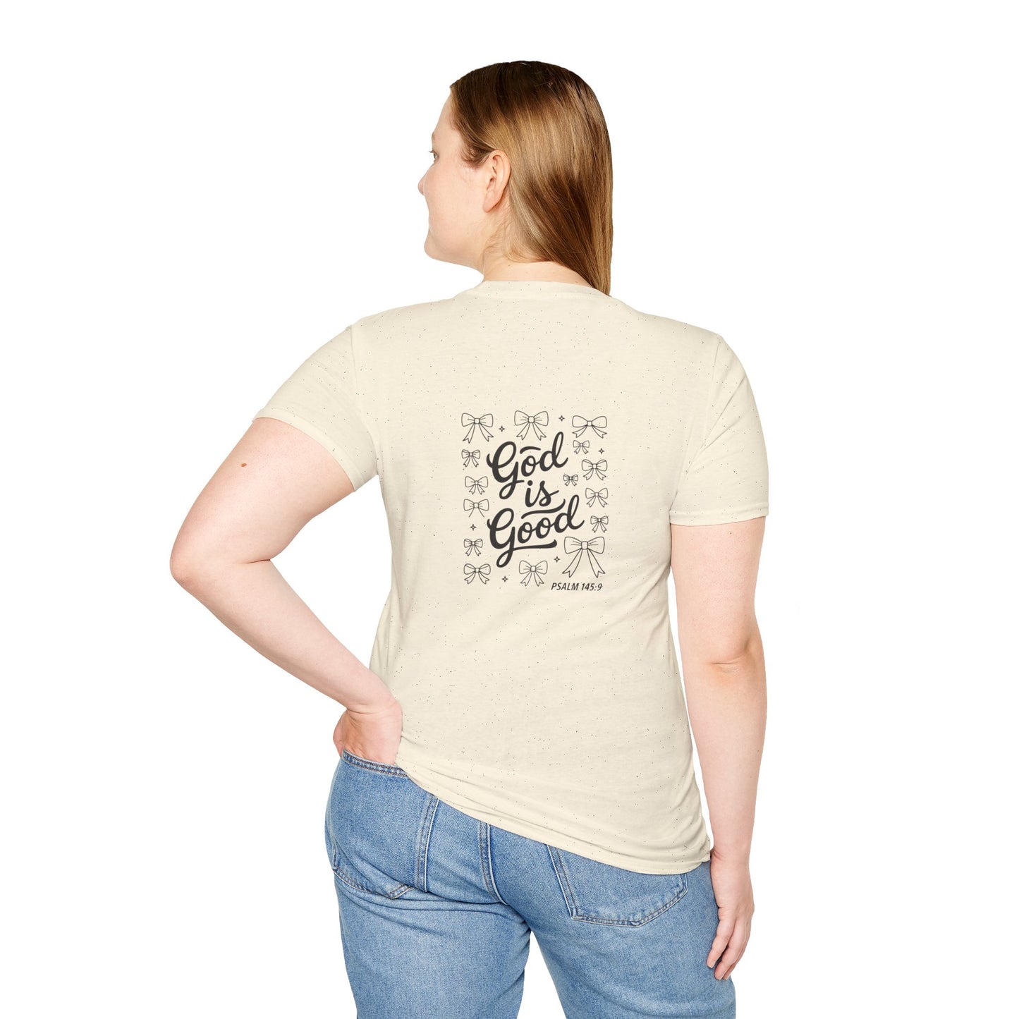 Chest Heart & Cross Christian Tee — Minimal Faith Shirt