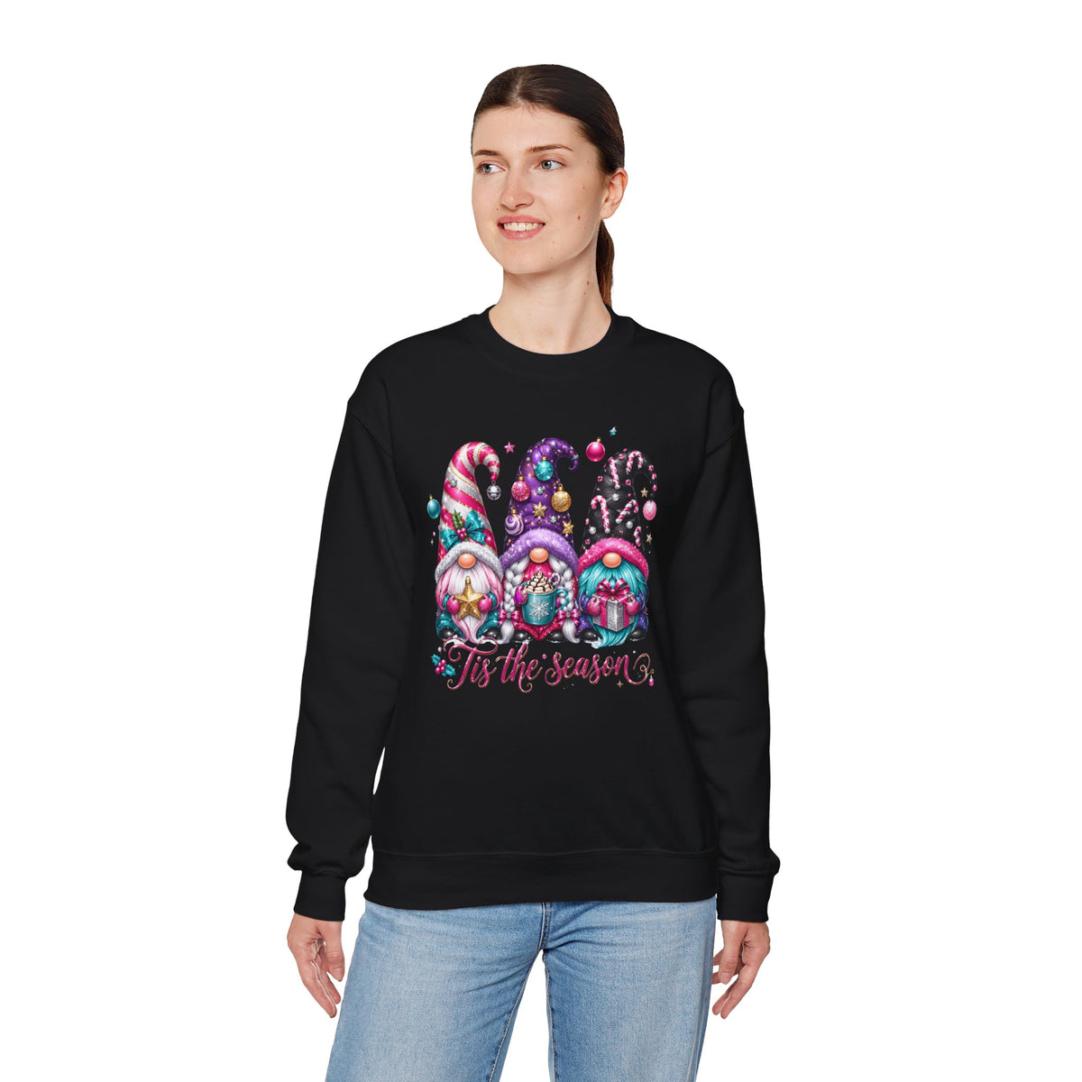 Christmas Gnome Sweatshirt - 'Tis the Season Holiday Crewneck